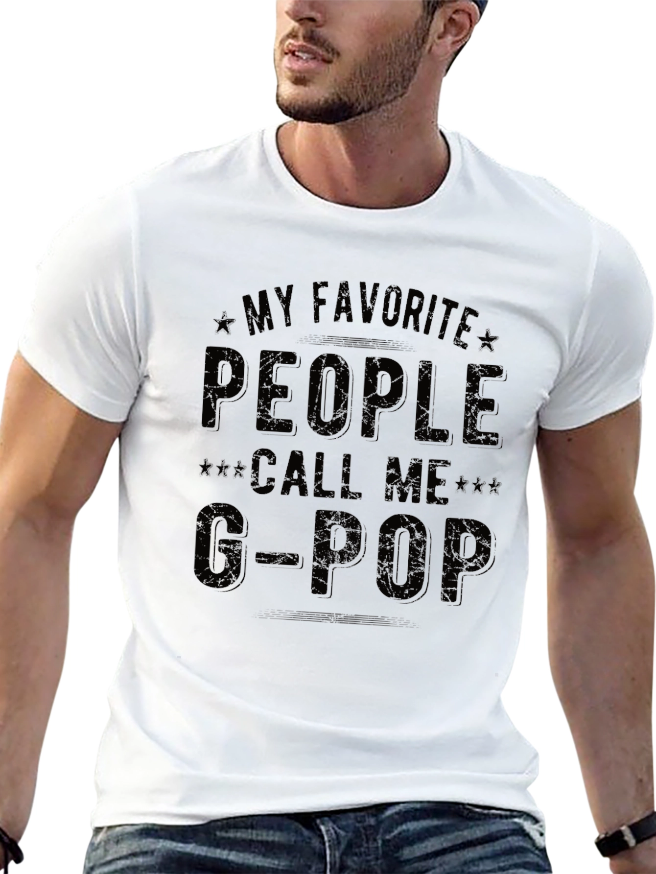 My Favorite People Call Me G-Pop Black T-Shirt