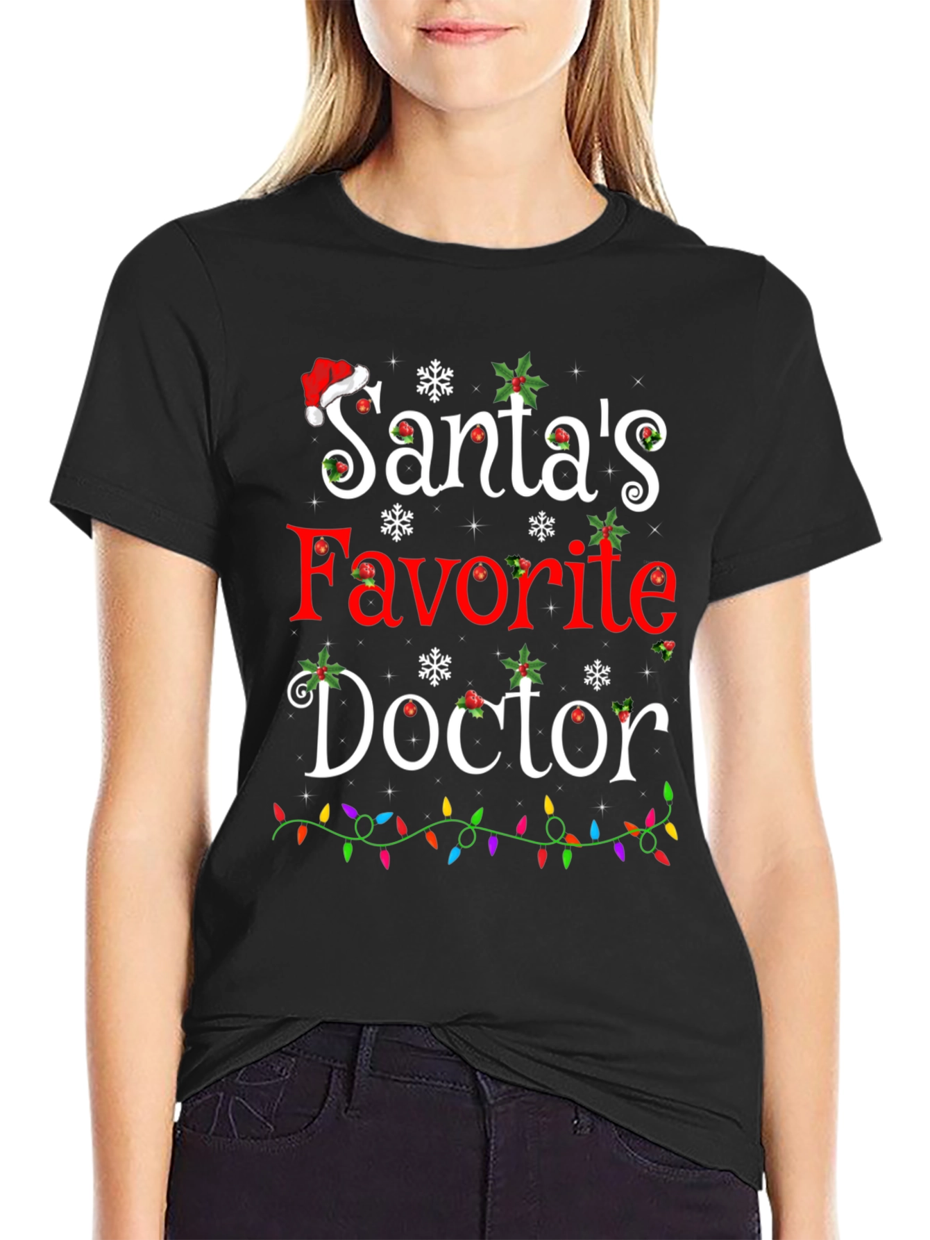 Santas Favorite Doctor Christmas T-Shirt