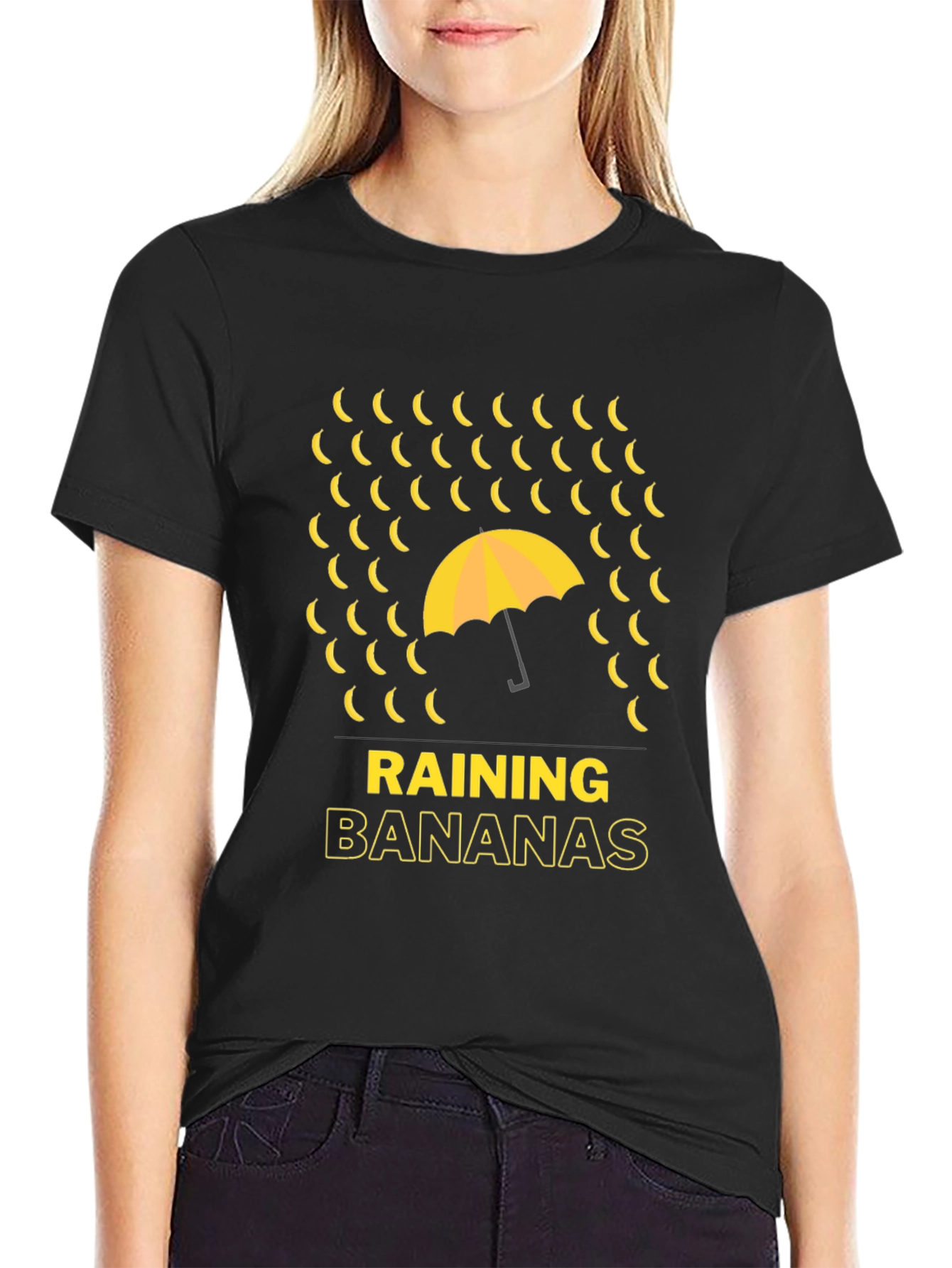 Raining Bananas Graphic Tee - Funny Novelty Shirt