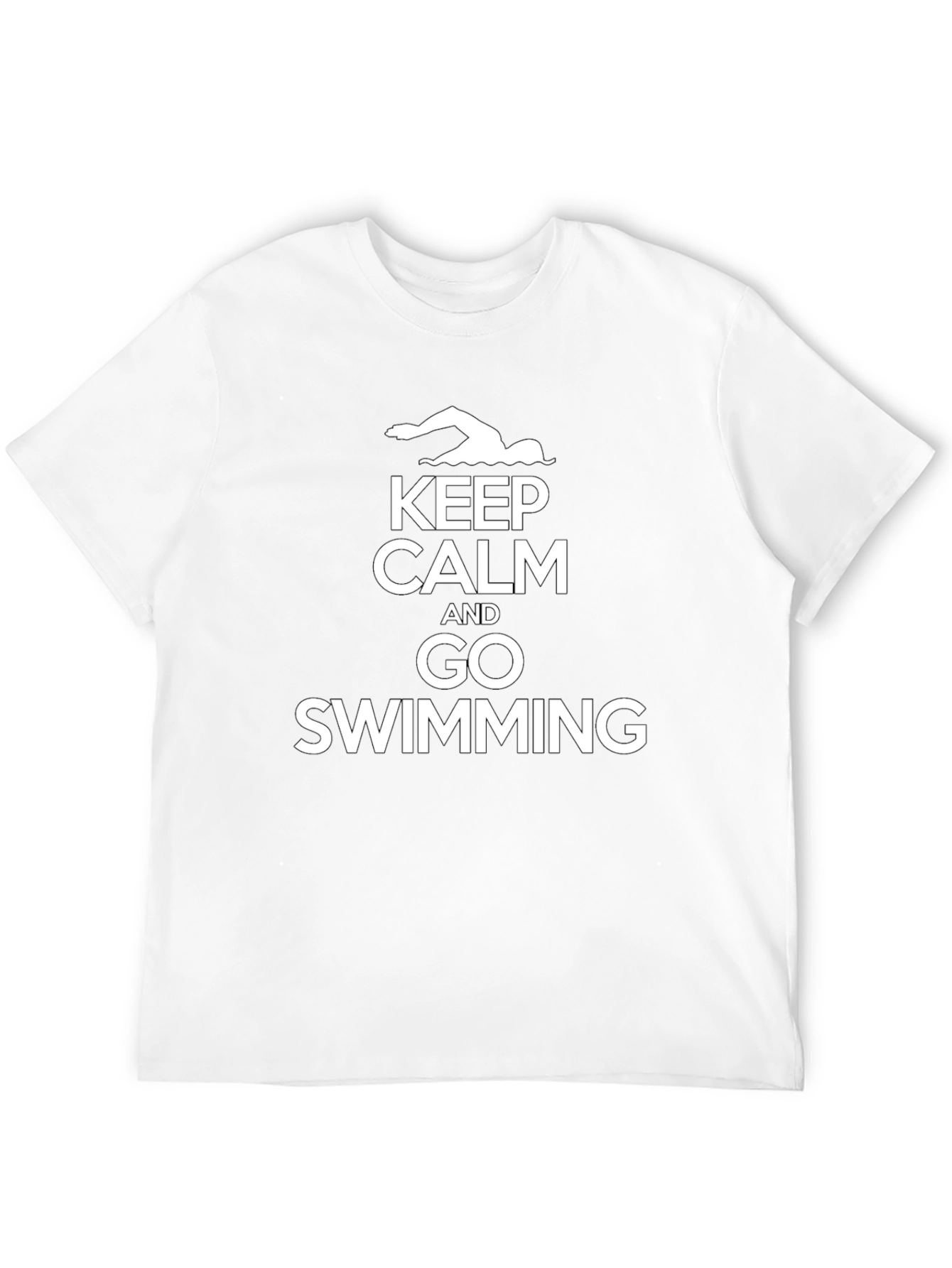 Keep Calm and Go Swimming Black T-Shirt
