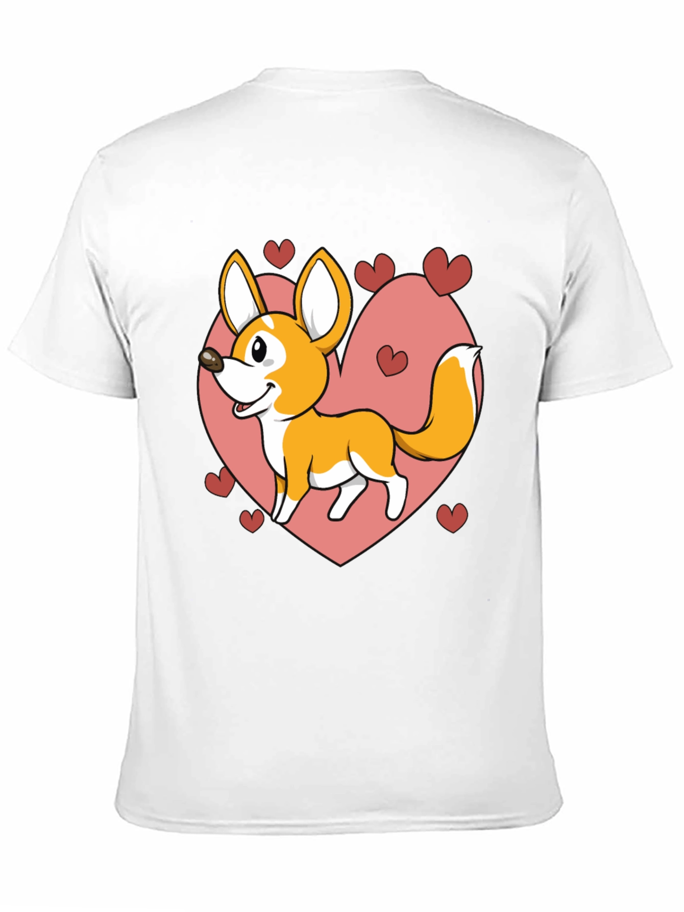 Cute Corgi Heart Graphic T-Shirt