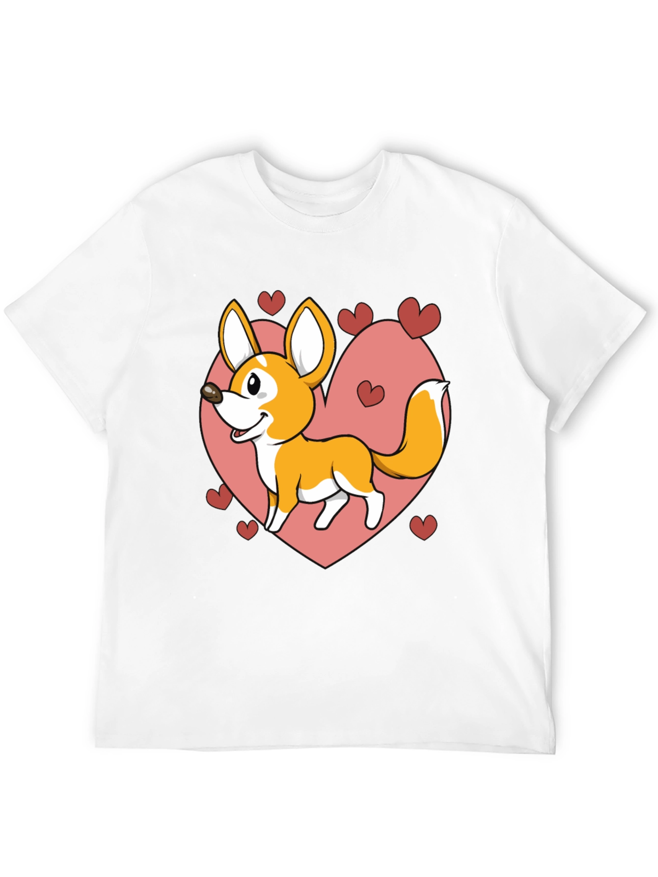 Cute Corgi Heart Graphic T-Shirt