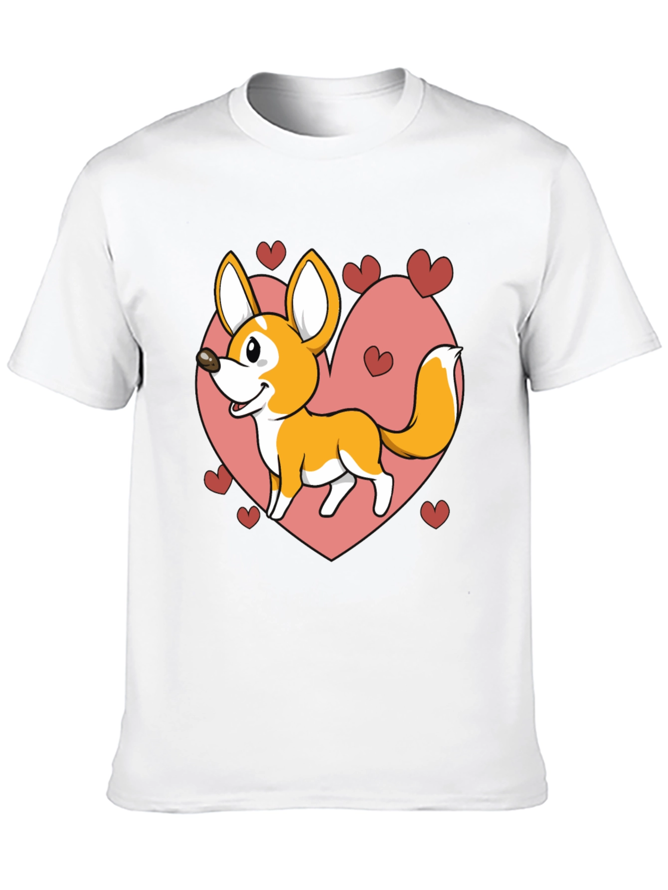 Cute Corgi Heart Graphic T-Shirt