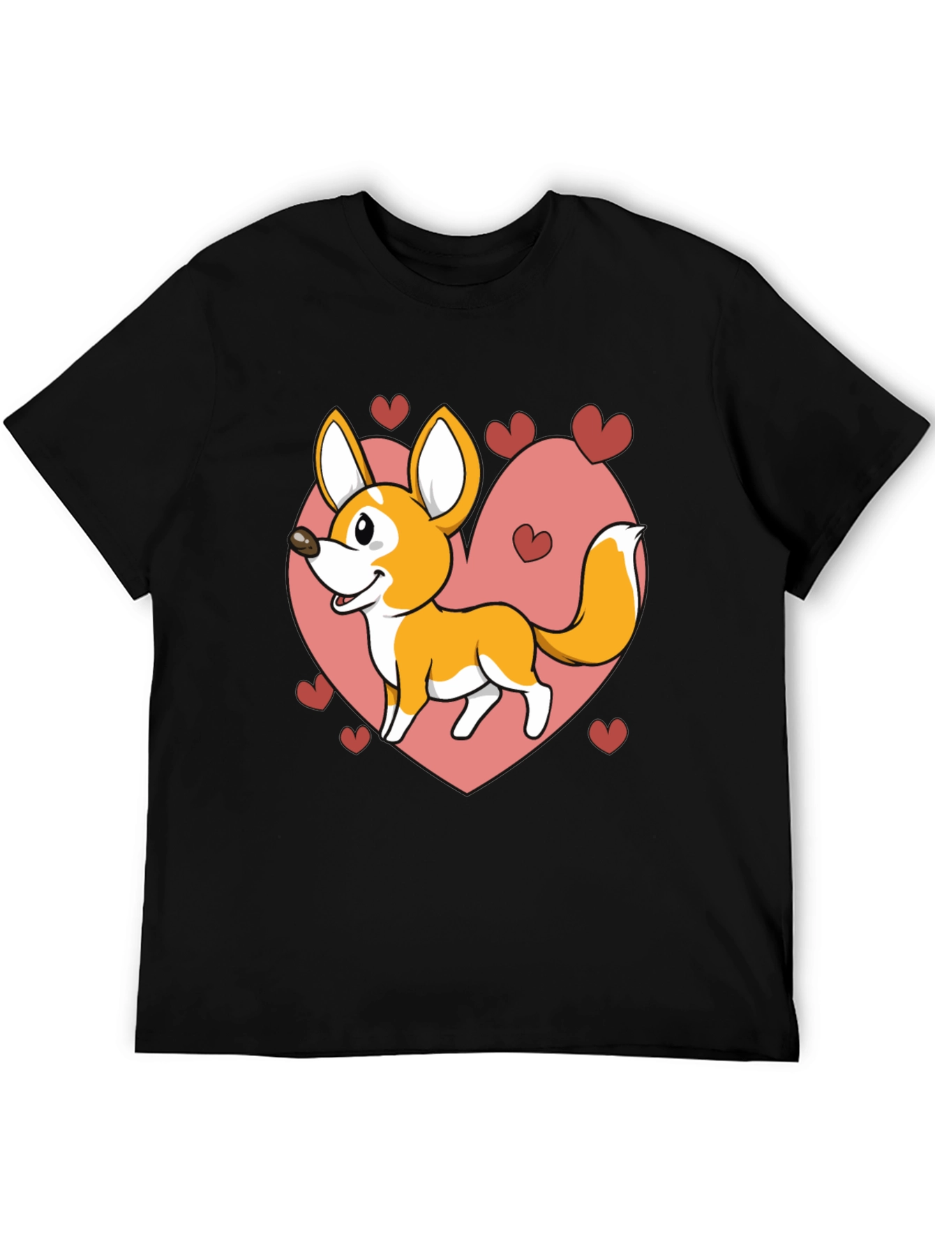 Cute Corgi Heart Graphic T-Shirt