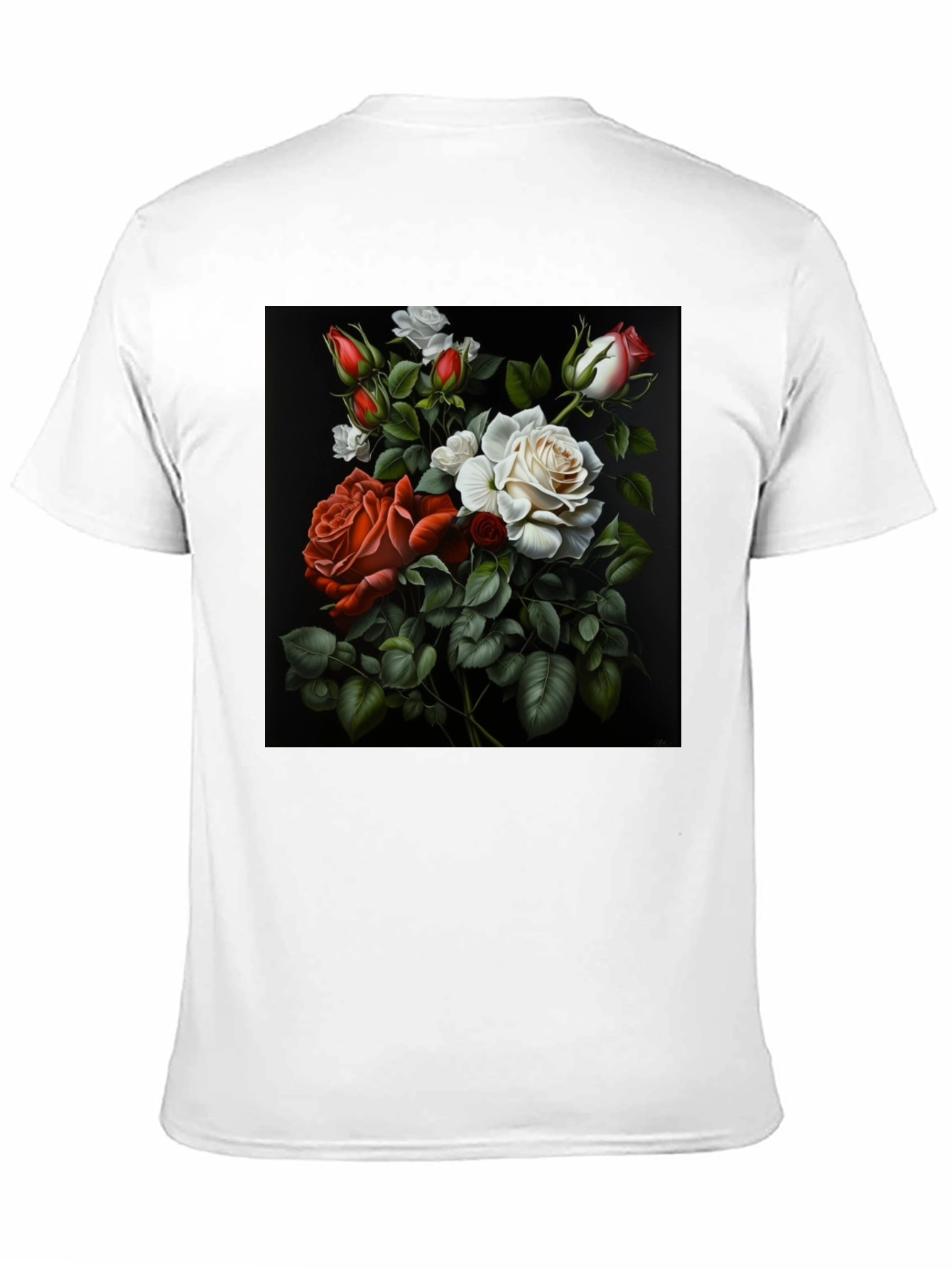 Floral Roses Graphic T-Shirt - Elegant Design