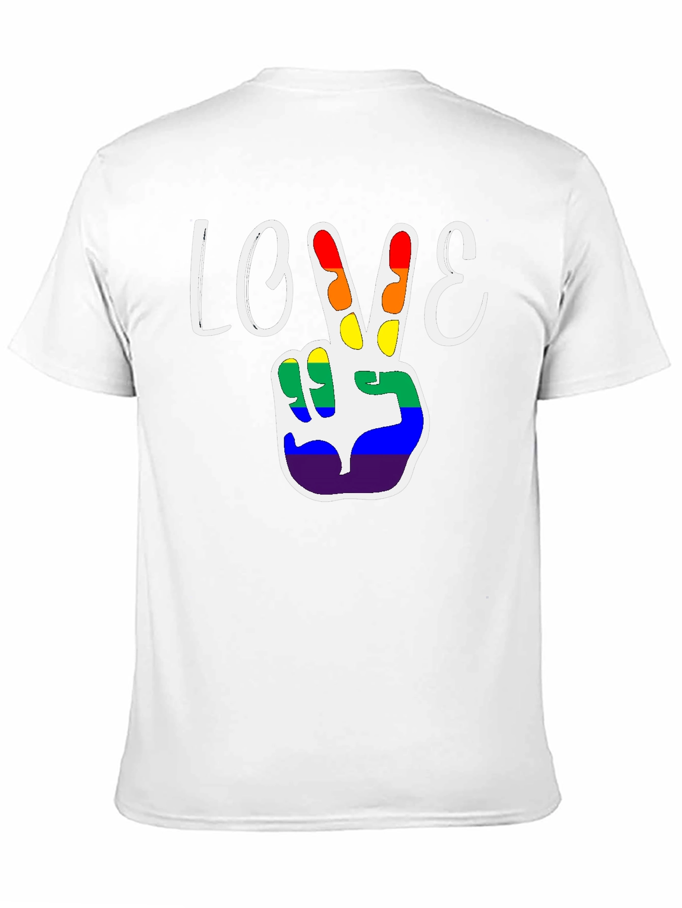 Love Peace Sign LGBT Pride Black T-Shirt