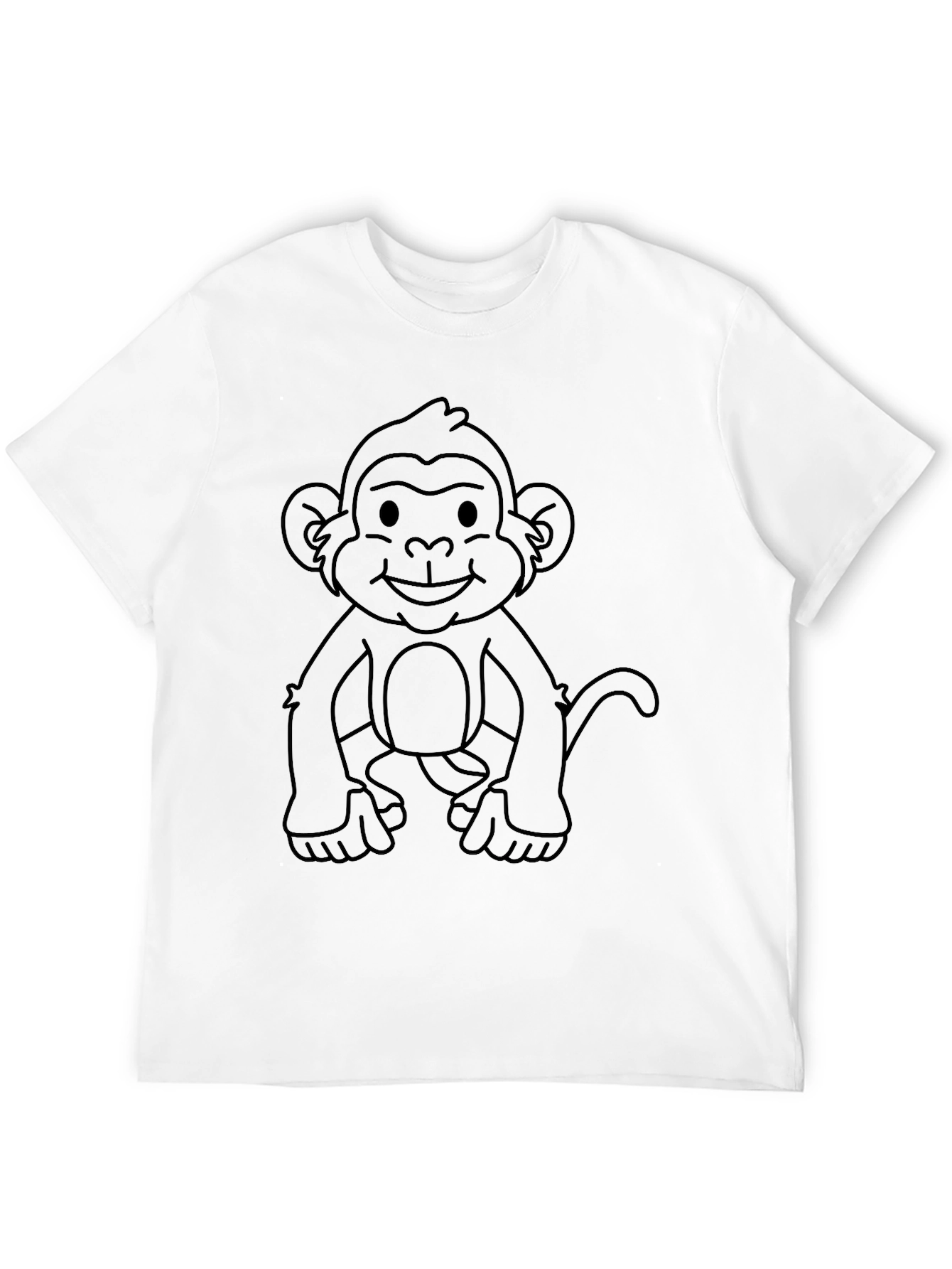 Monkey Graphic Tee - Black Crew Neck T-Shirt