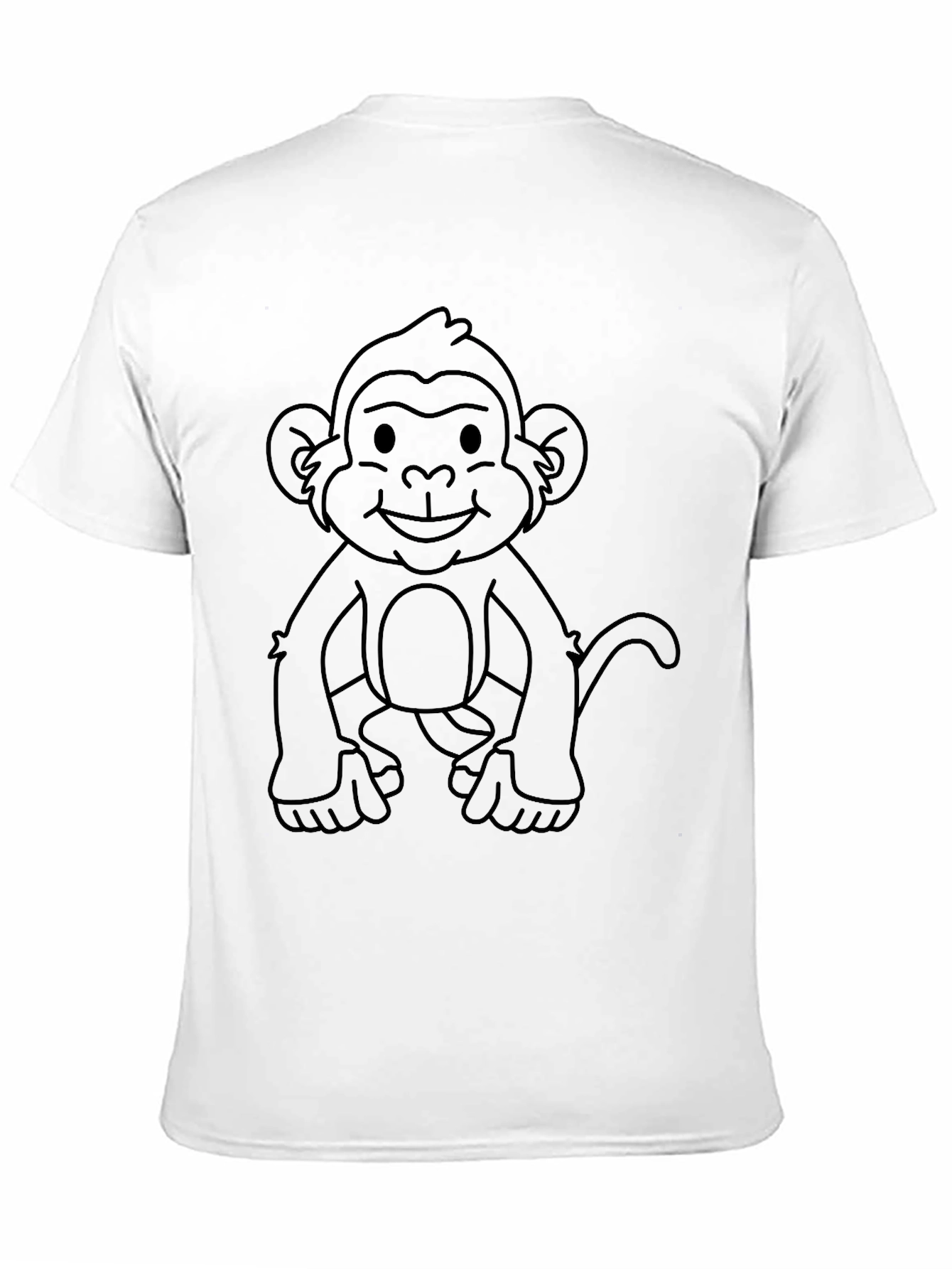 Monkey Graphic Tee - Black Crew Neck T-Shirt