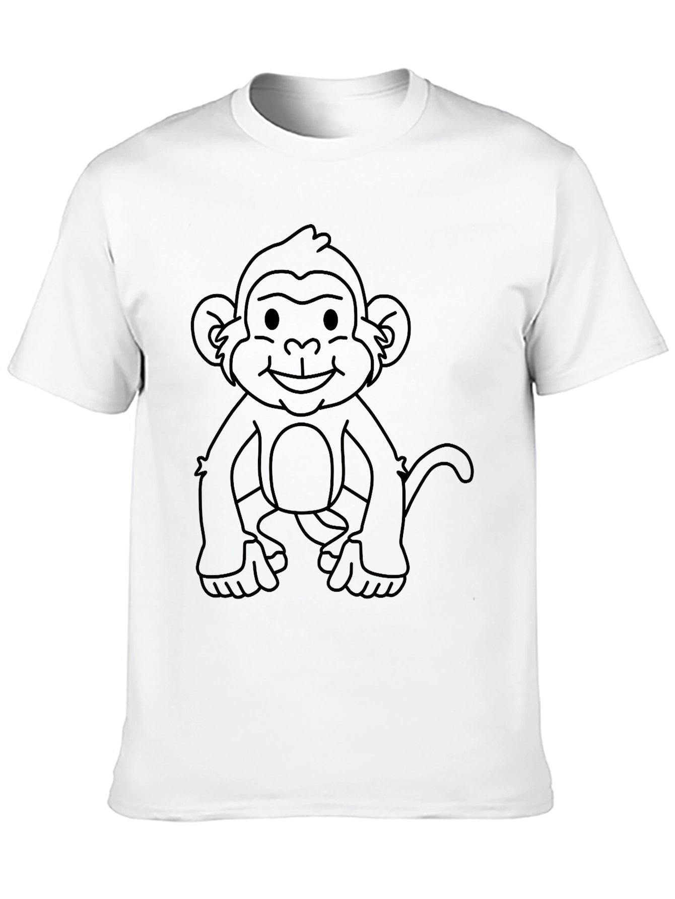 Monkey Graphic Tee - Black Crew Neck T-Shirt