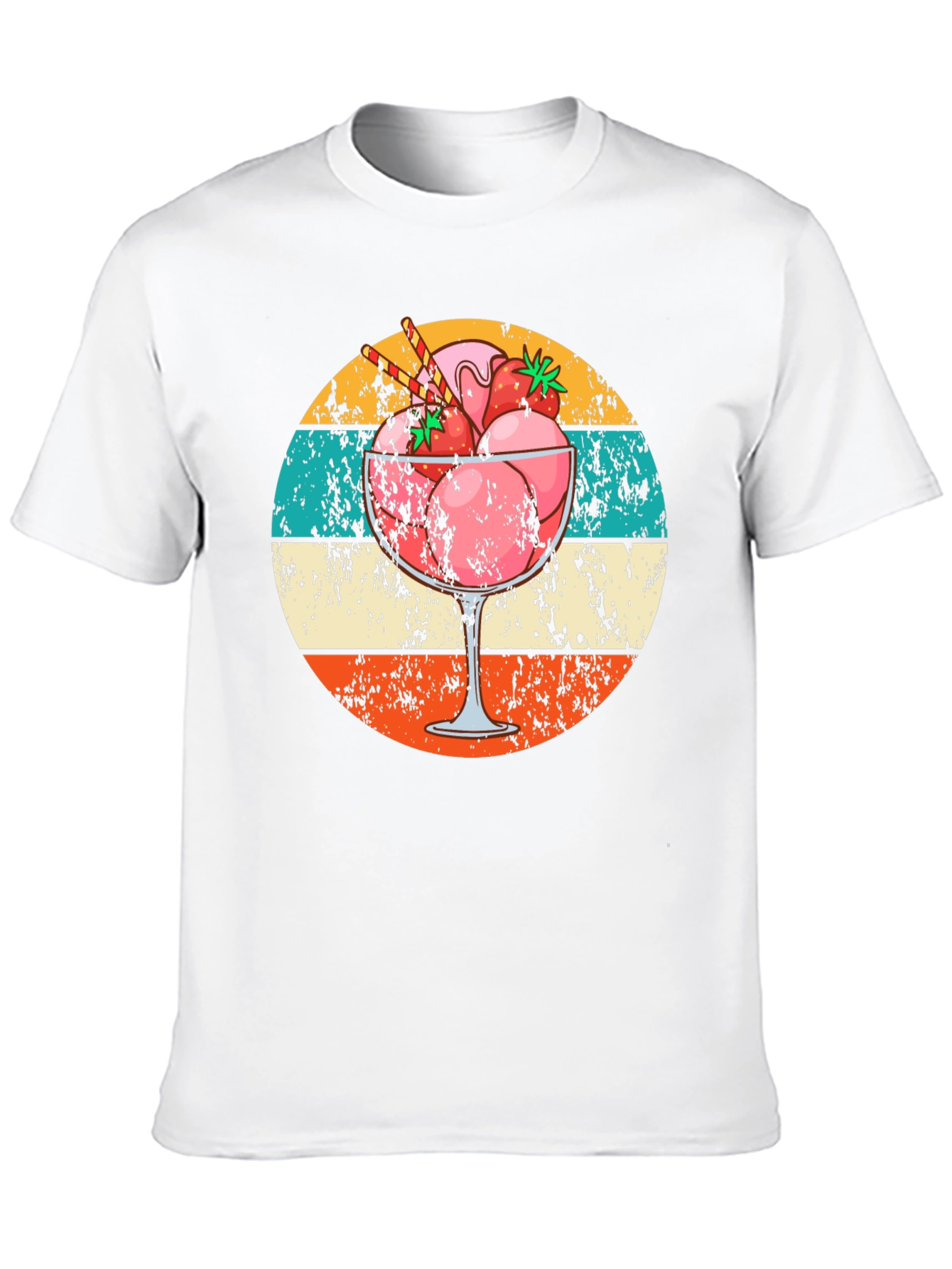 Retro Strawberry Sundae Graphic Tee