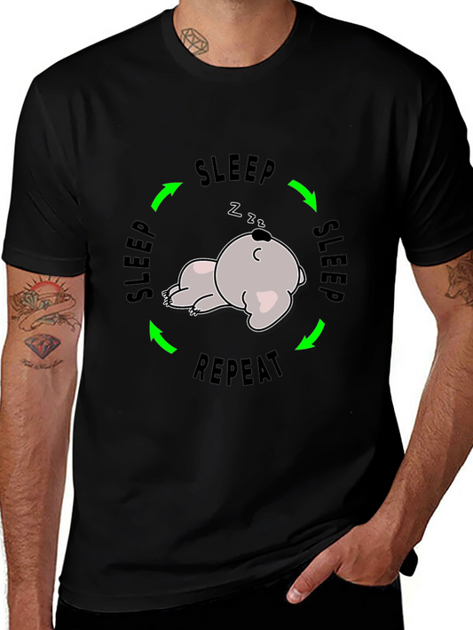Sleep Repeat Funny Graphic T-Shirt