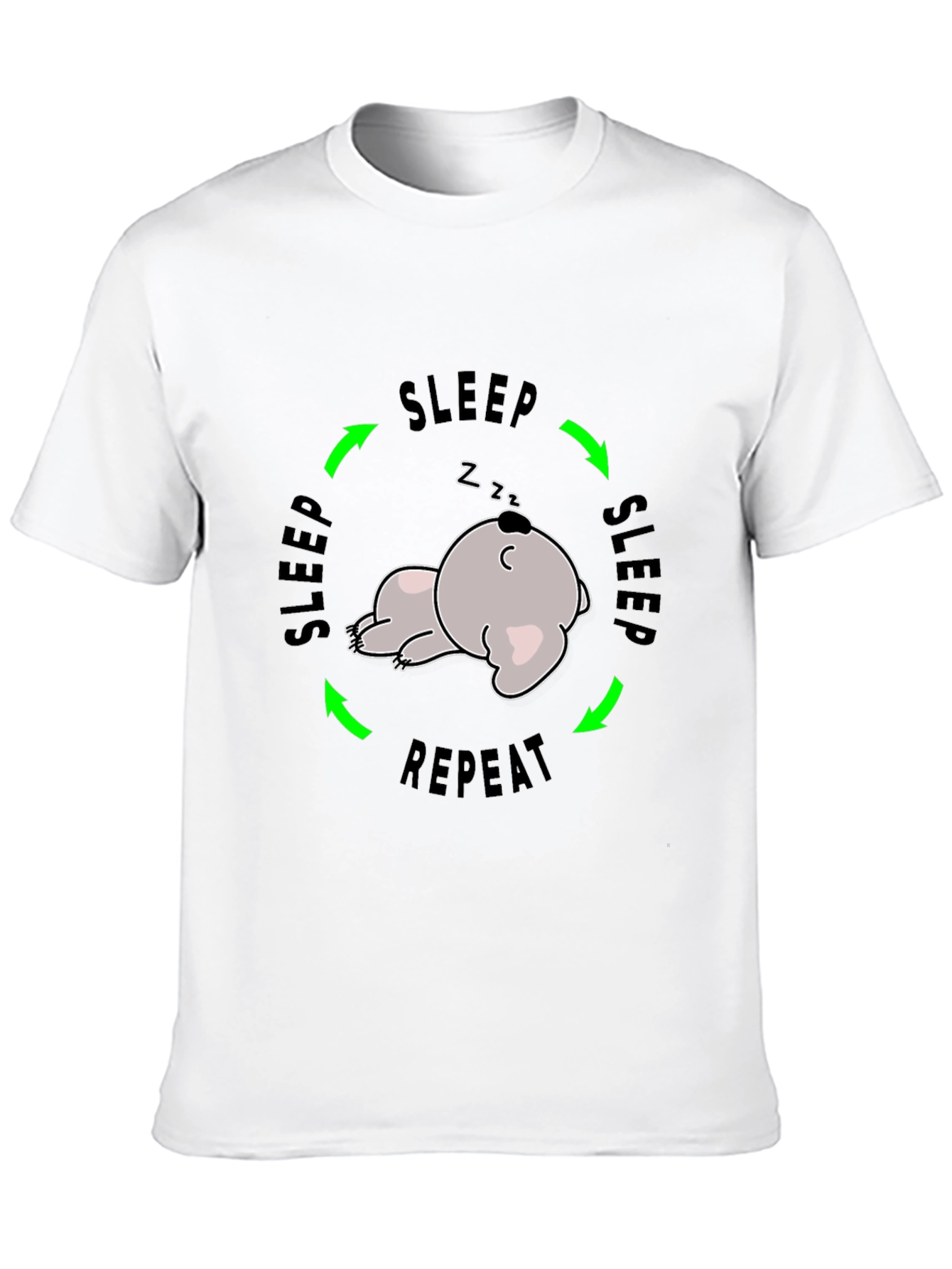 Sleep Repeat Funny Graphic T-Shirt