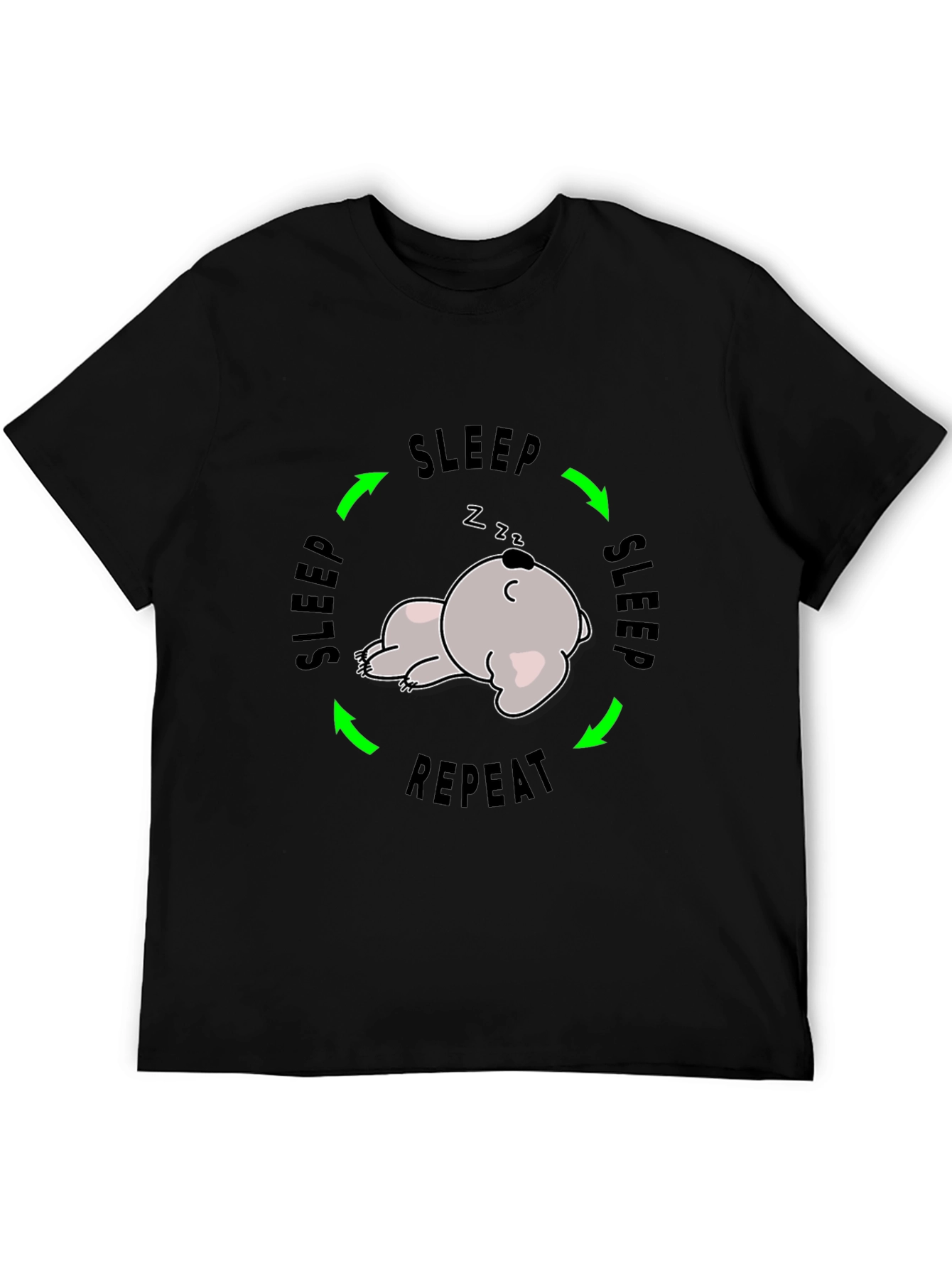 Sleep Repeat Funny Graphic T-Shirt