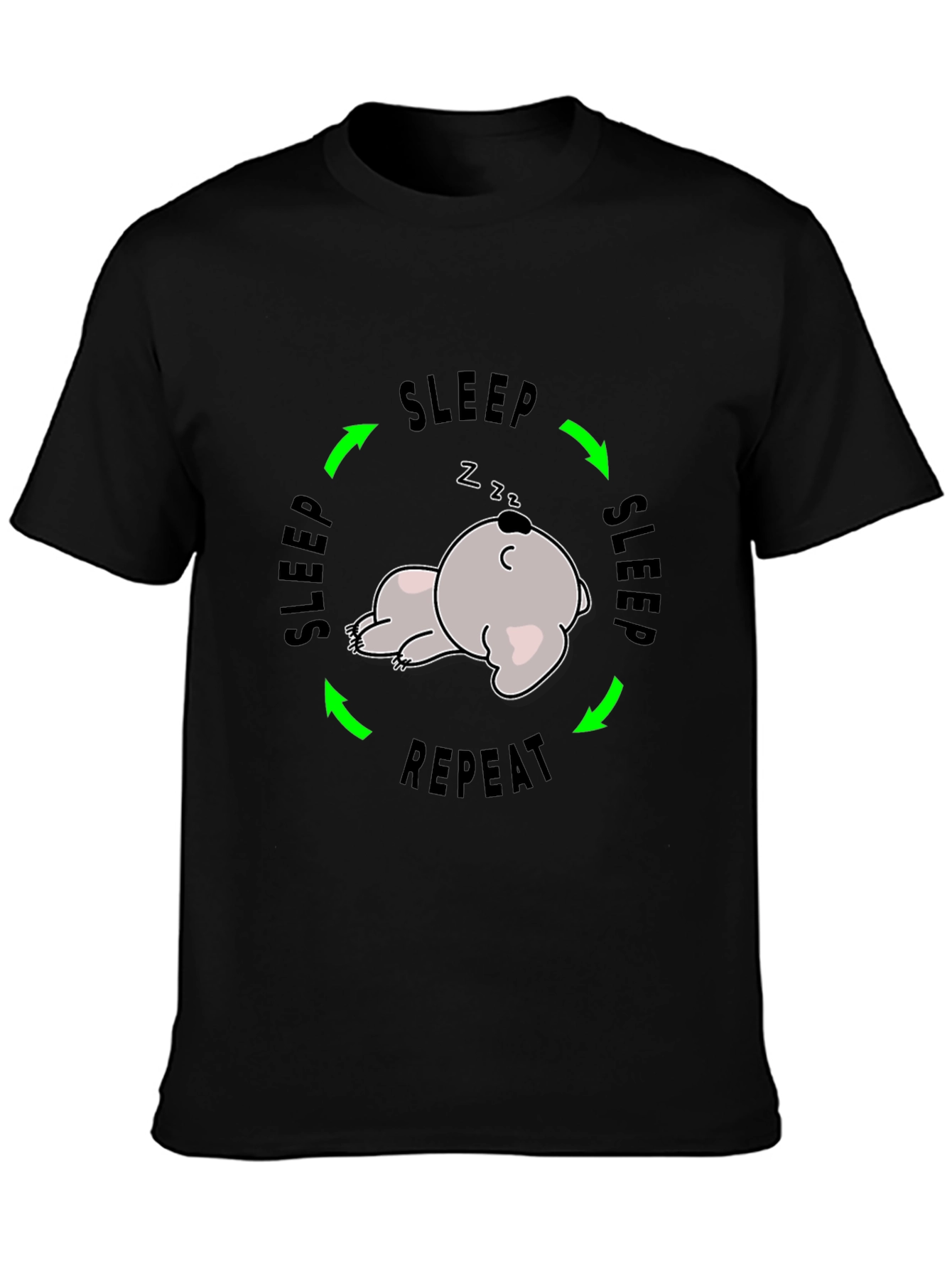 Sleep Repeat Funny Graphic T-Shirt