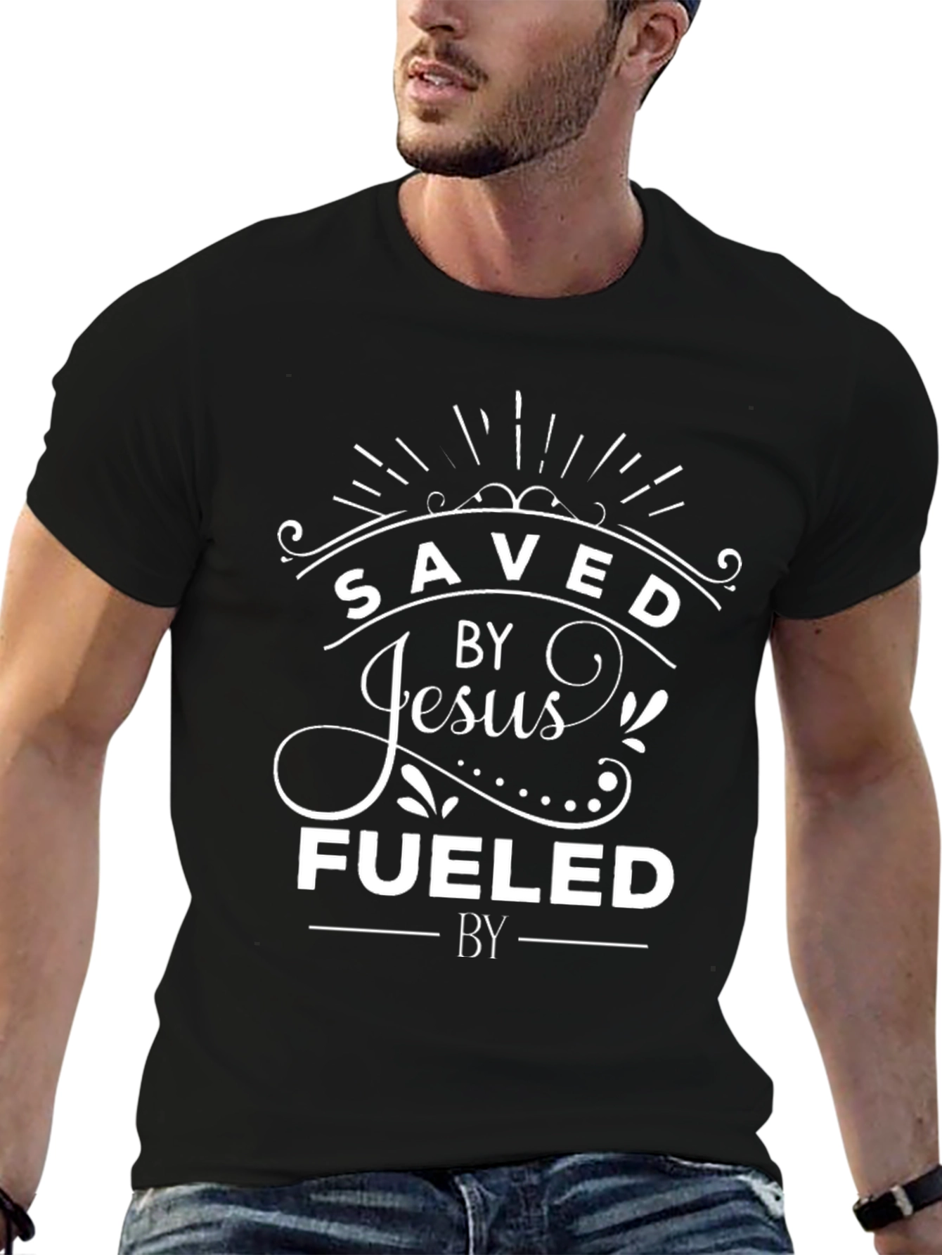 Saved by Jesus Fueled T-Shirt - Christian Apparel