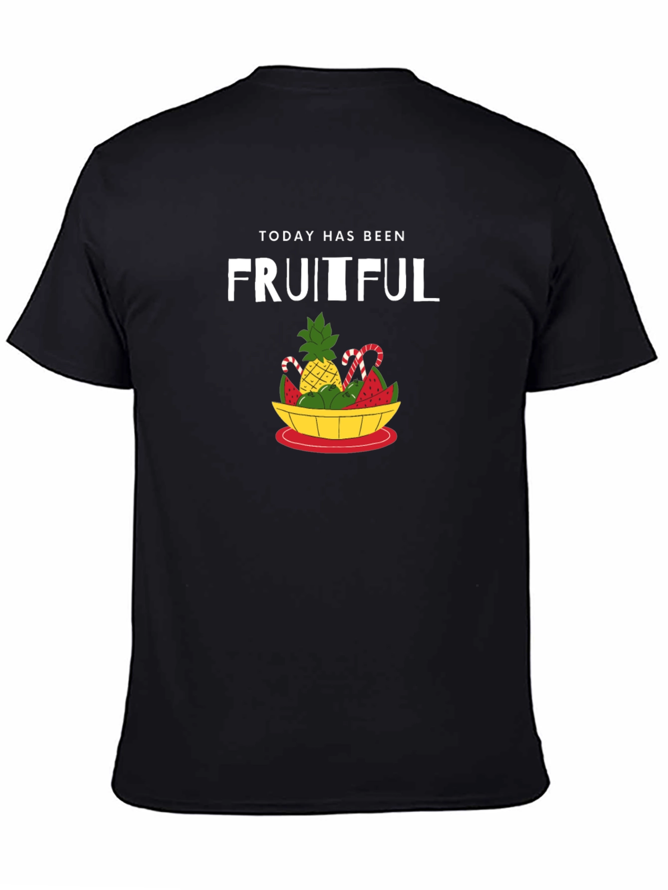 Fruitful Day Graphic T-Shirt - Black Cotton Tee