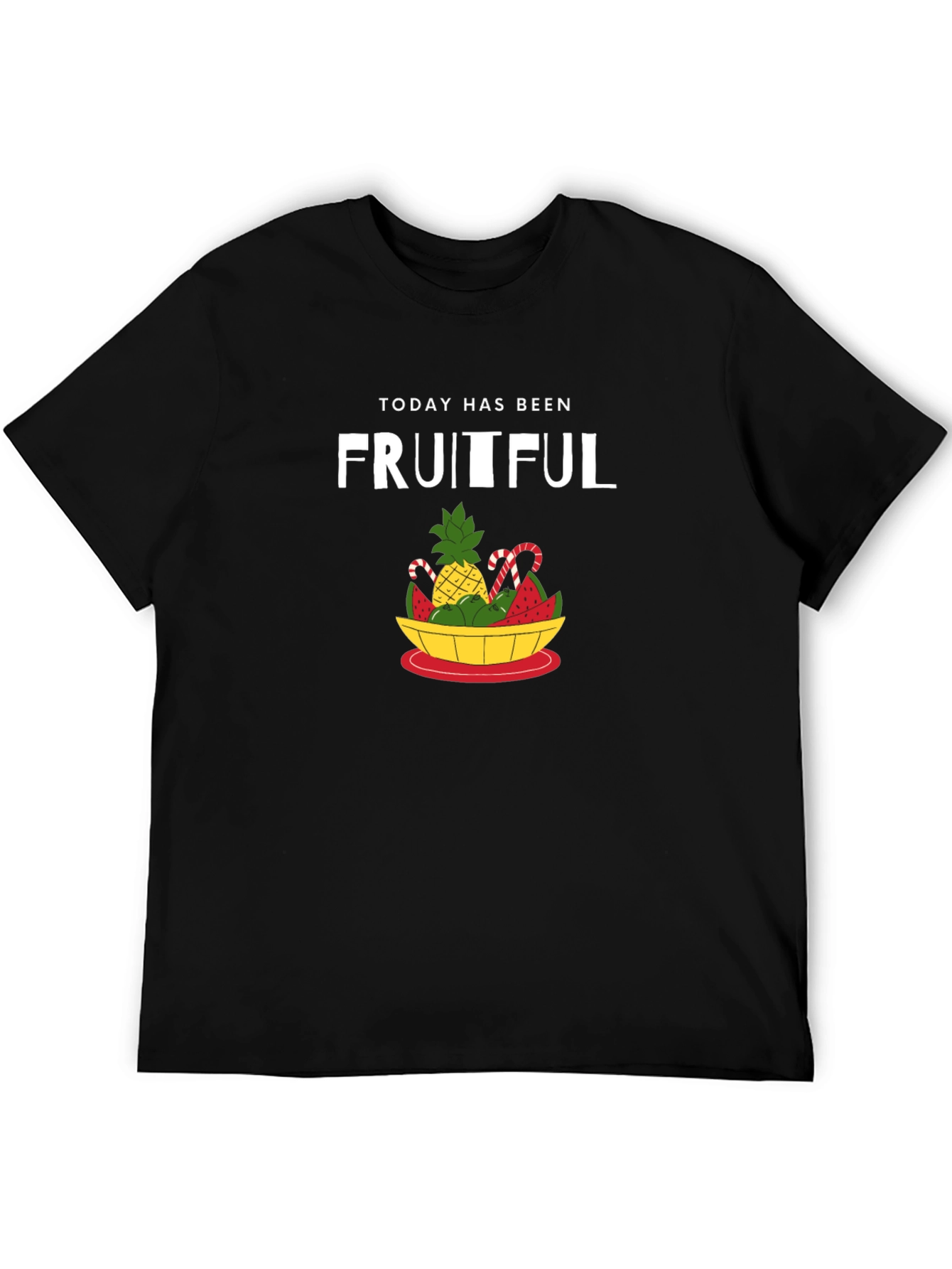 Fruitful Day Graphic T-Shirt - Black Cotton Tee