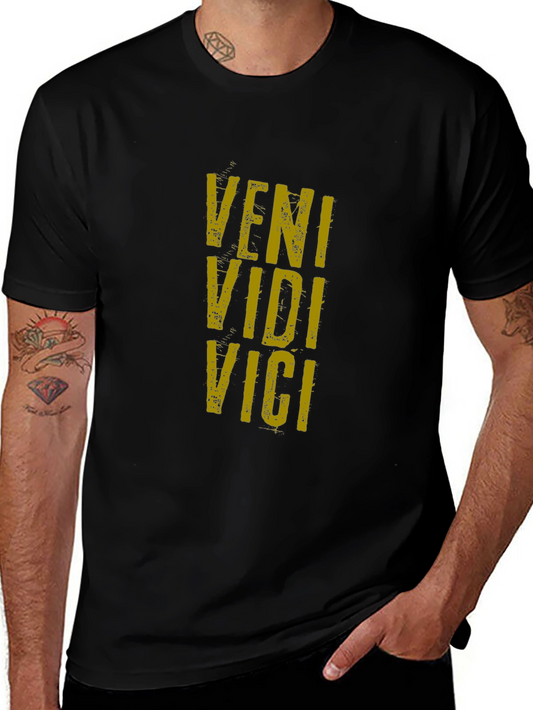 Veni Vidi Vici Graphic Tee - Classic Black