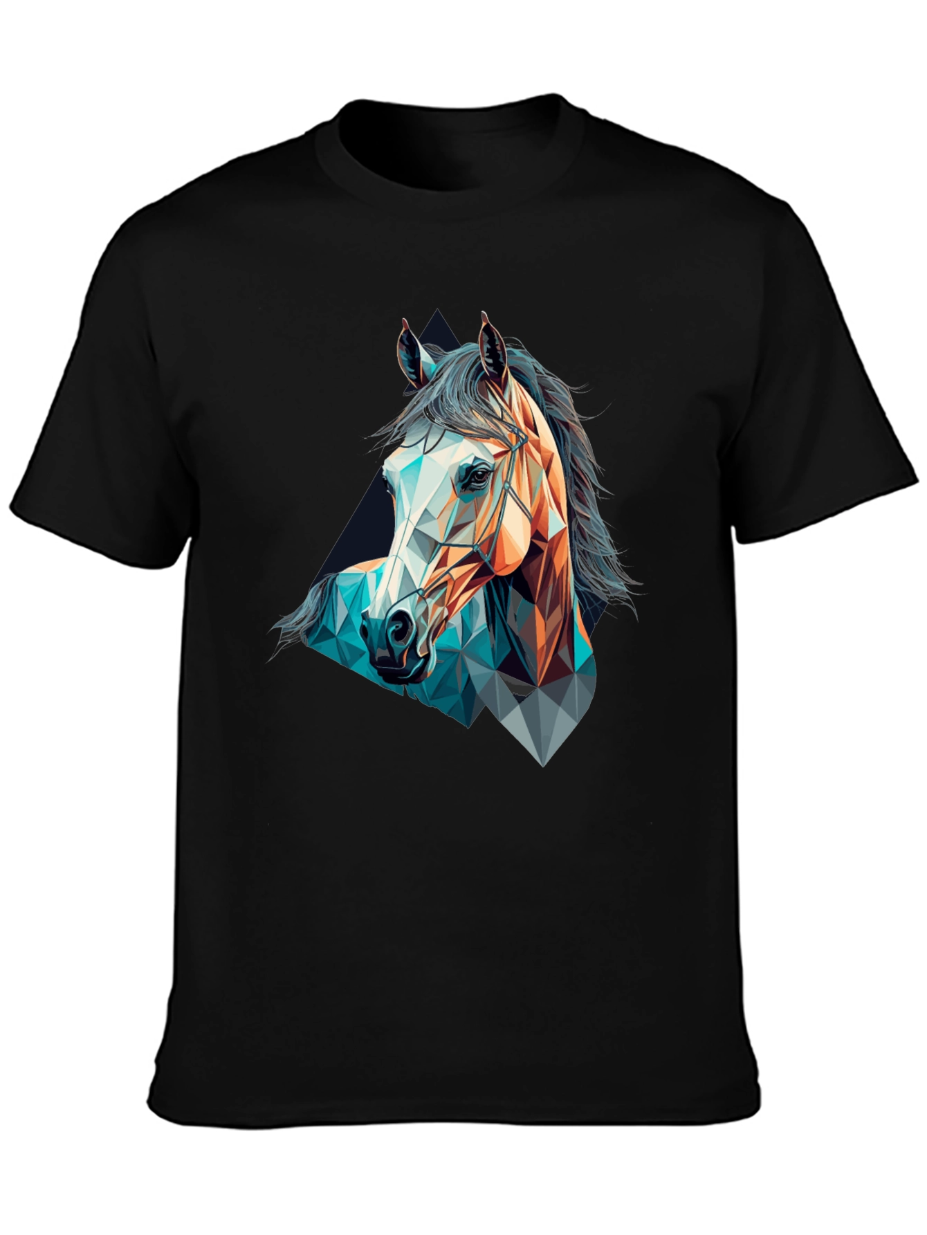 Geometric Horse Graphic T-Shirt