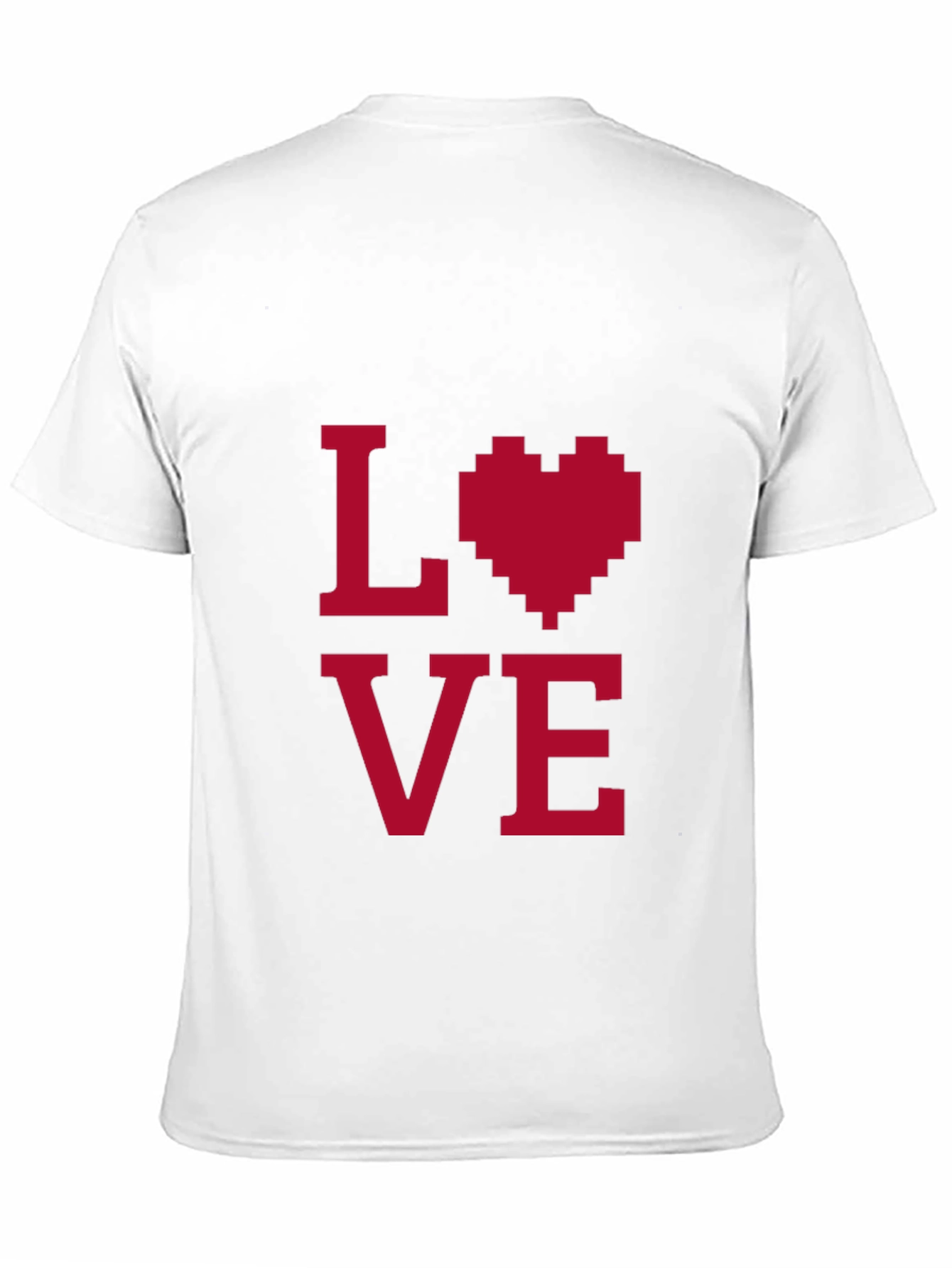 Love Pixel Heart Graphic Tee - Black