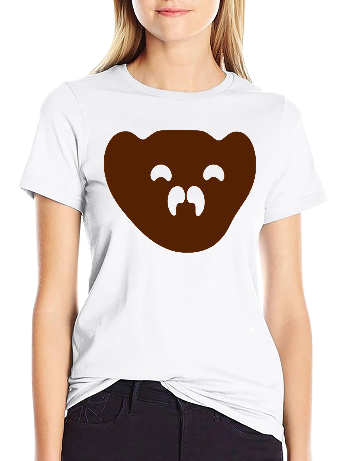 Bear Face Graphic Tee - Mens Black T-Shirt