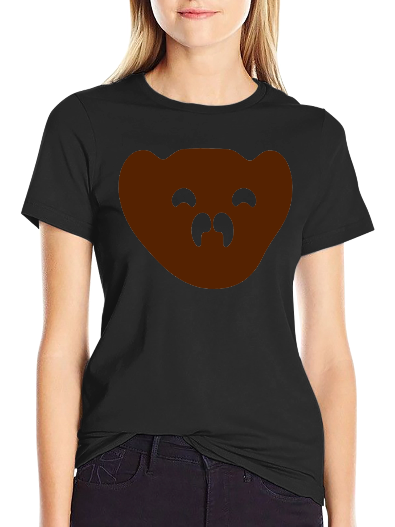 Bear Face Graphic Tee - Mens Black T-Shirt