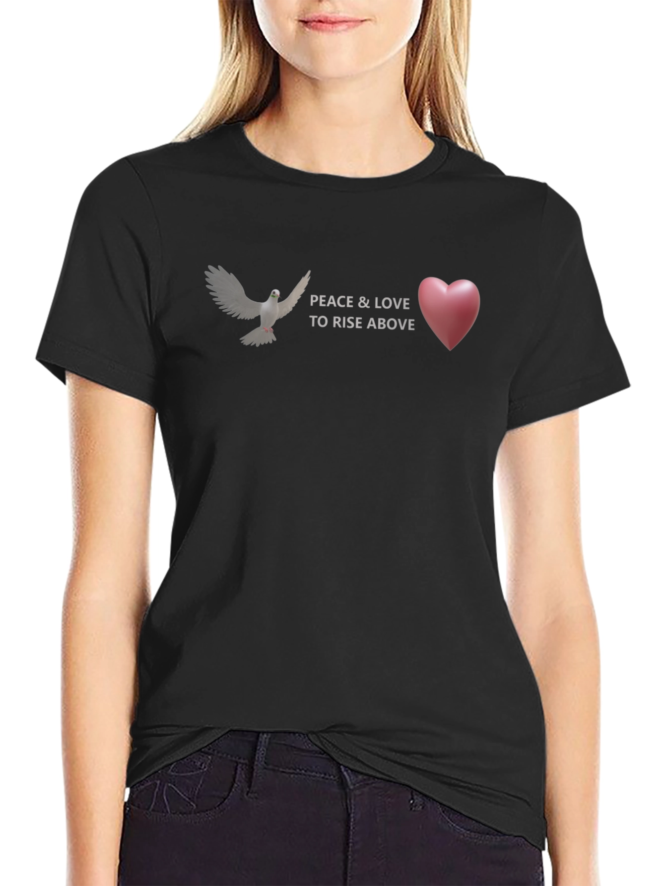 Peace & Love Graphic T-Shirt - Rise Above