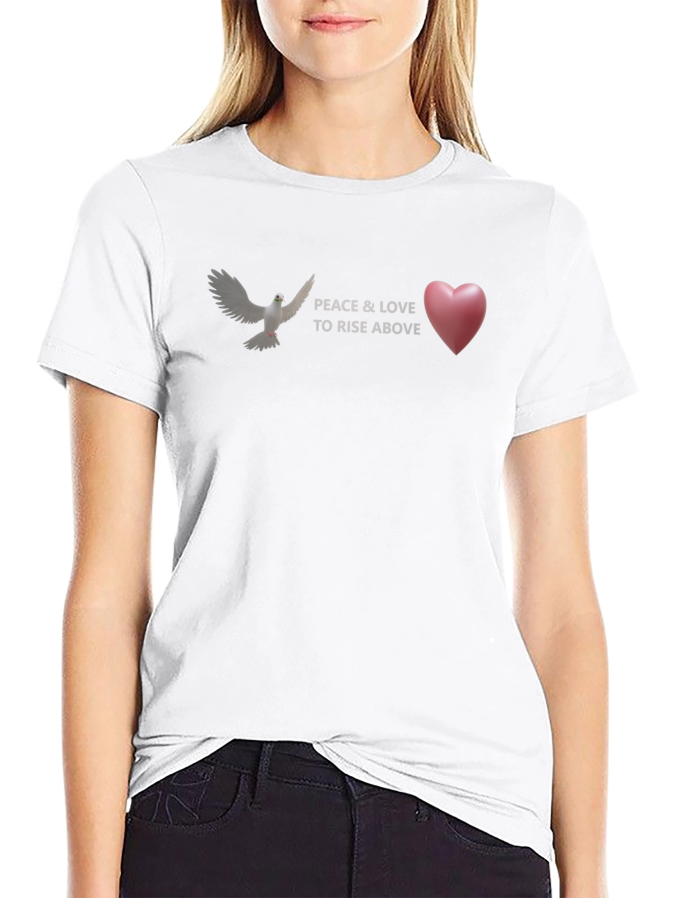 Peace & Love Graphic T-Shirt - Rise Above