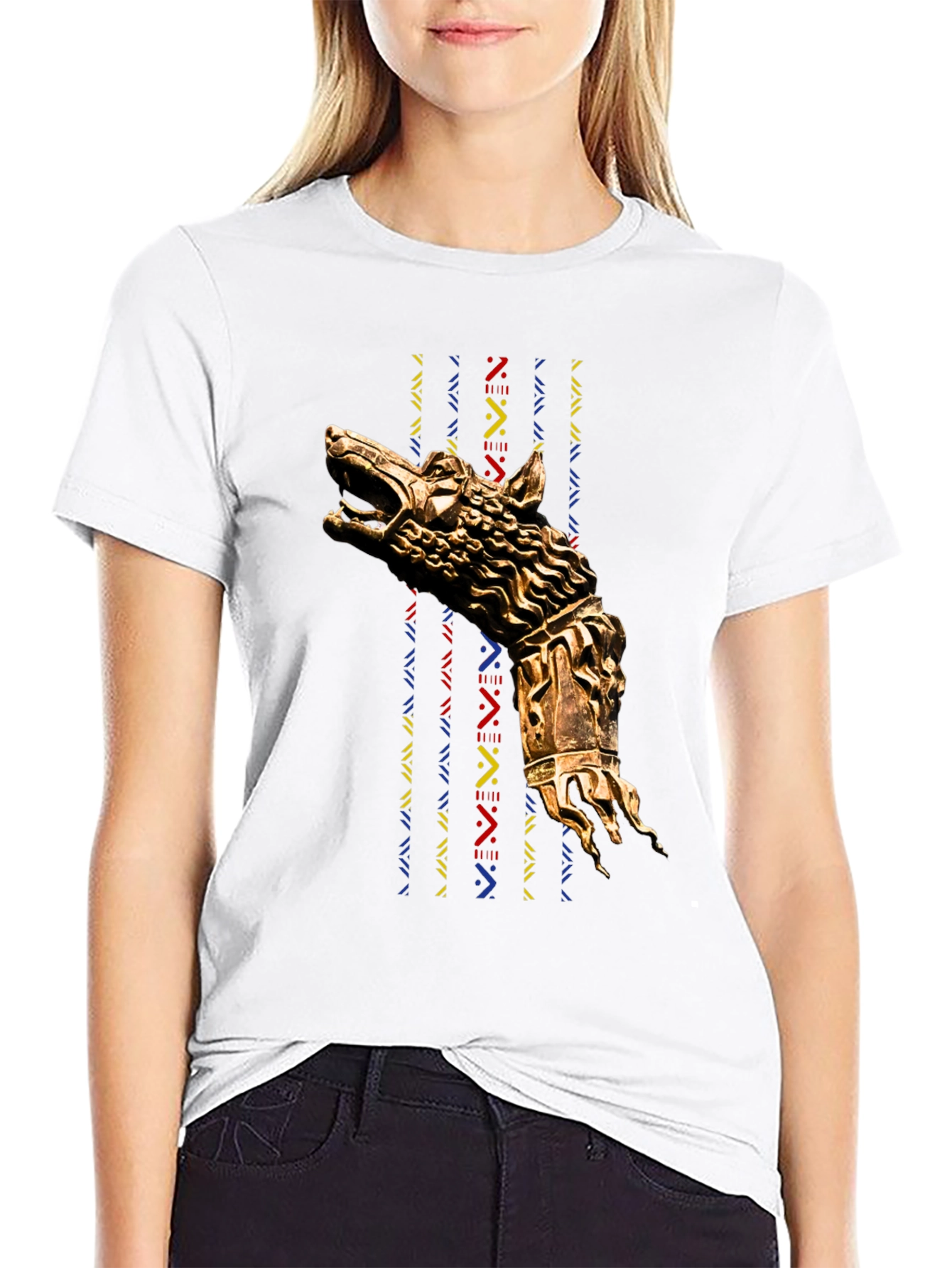 Wolf Head Graphic Black T-Shirt