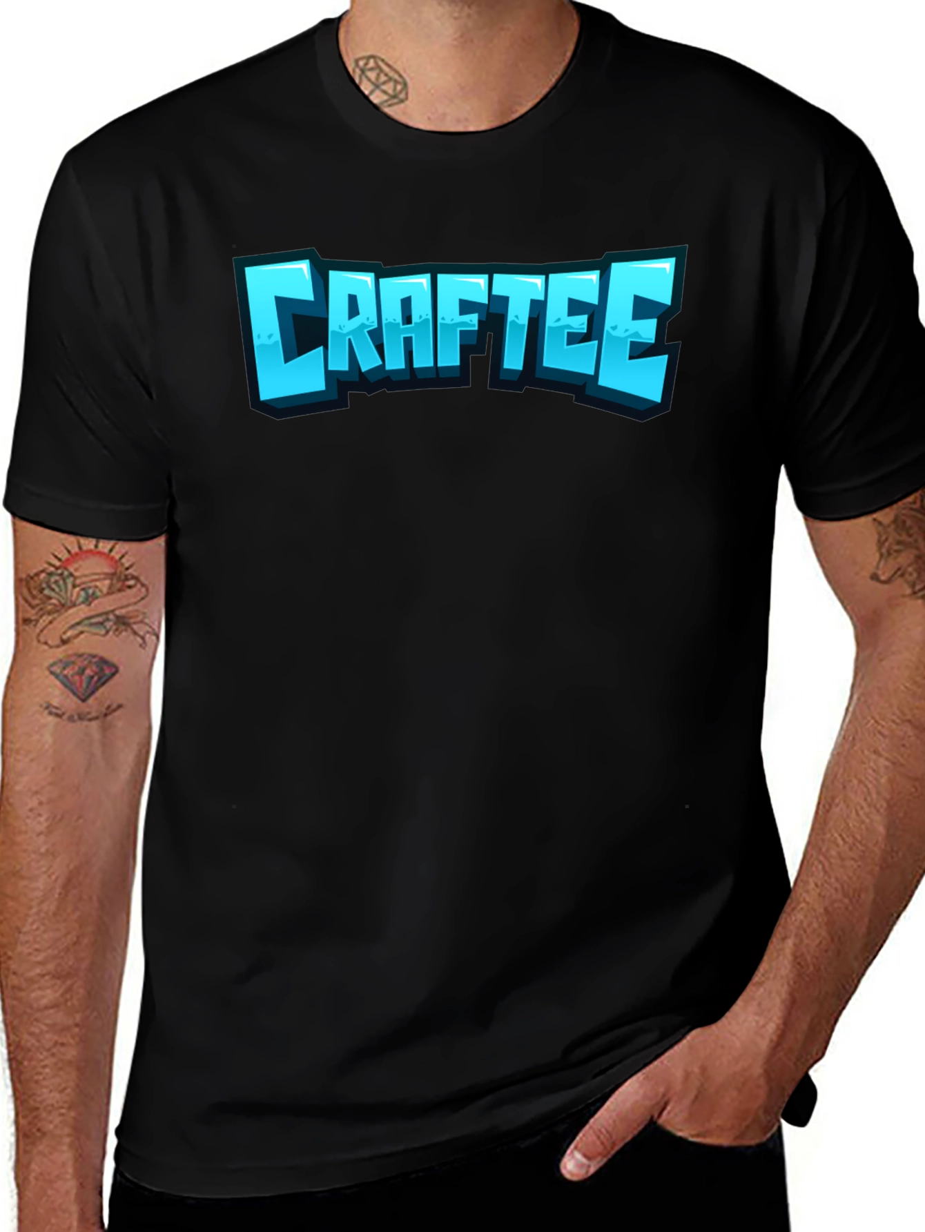 CRAFTEE Black Graphic T-Shirt - Casual Style