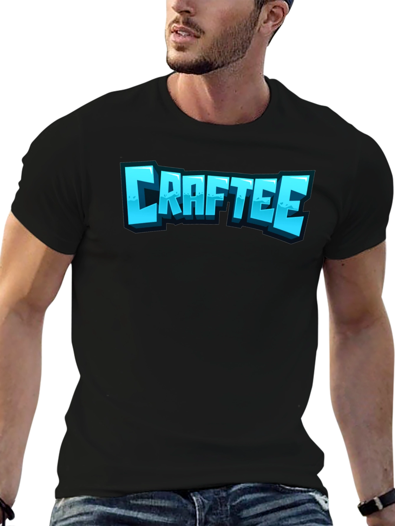 CRAFTEE Black Graphic T-Shirt - Casual Style