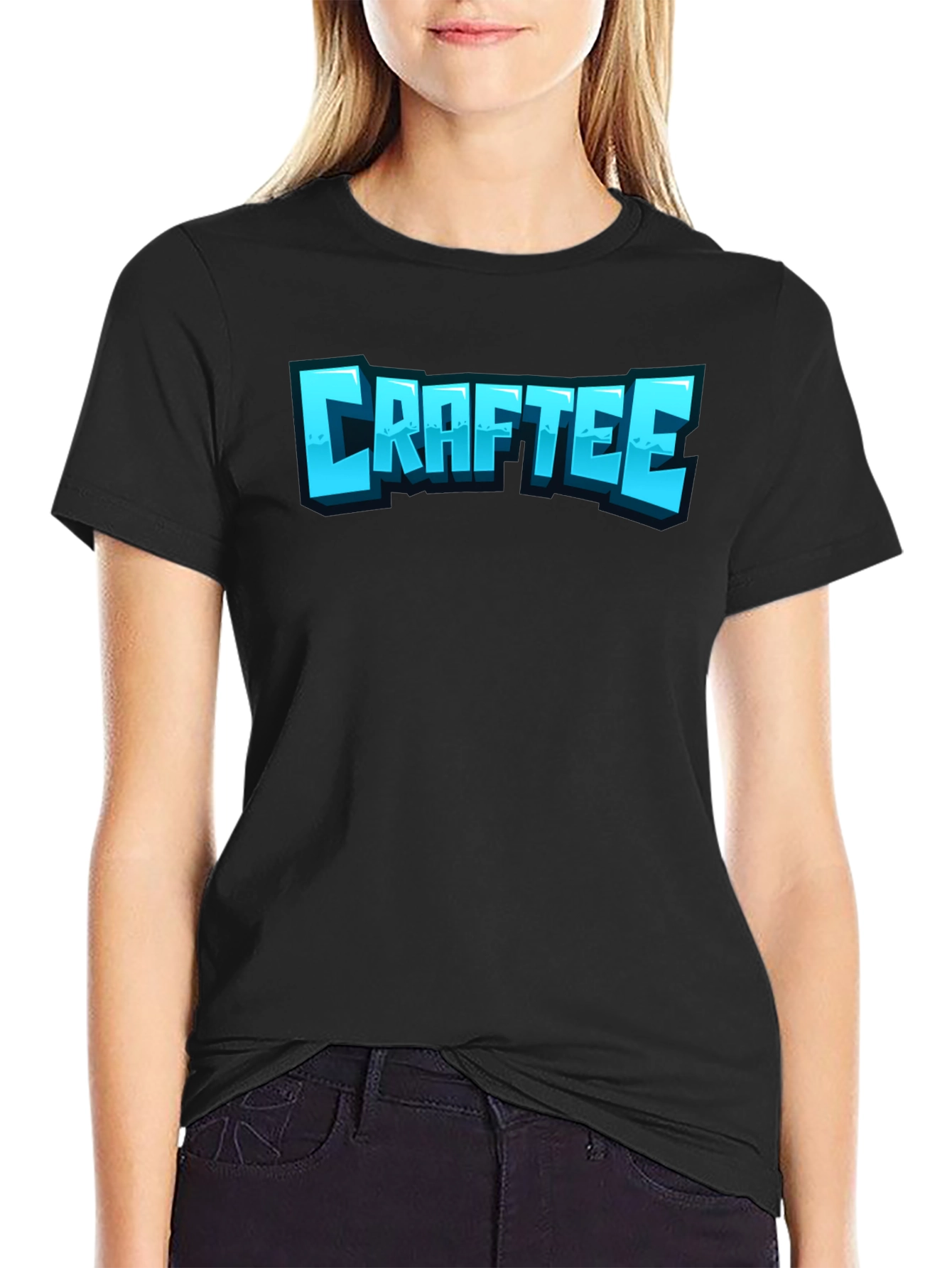 CRAFTEE Black Graphic T-Shirt - Casual Style