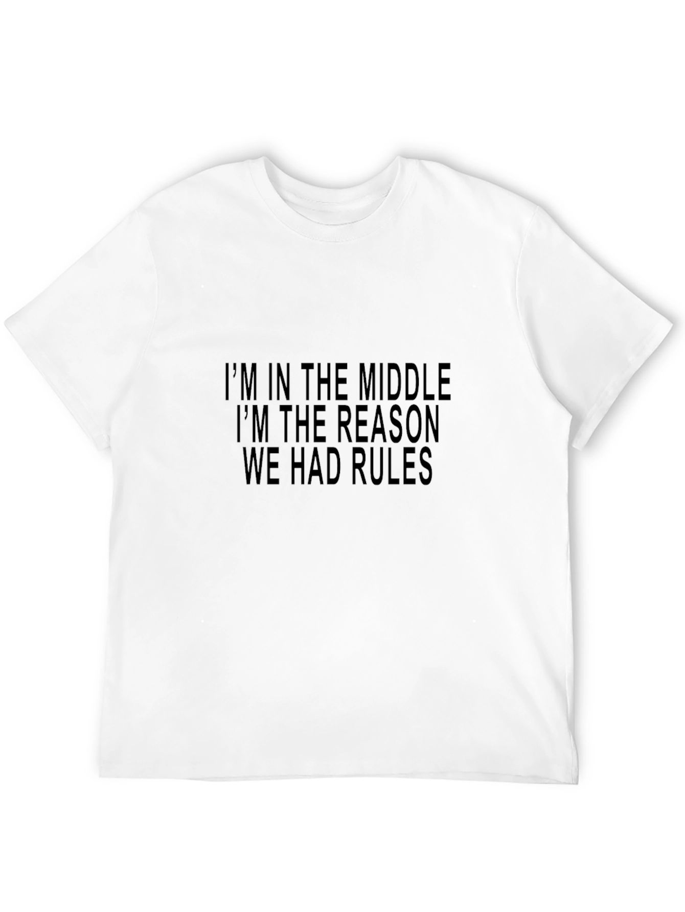 Middle Child Rules T-Shirt - Black Graphic Tee