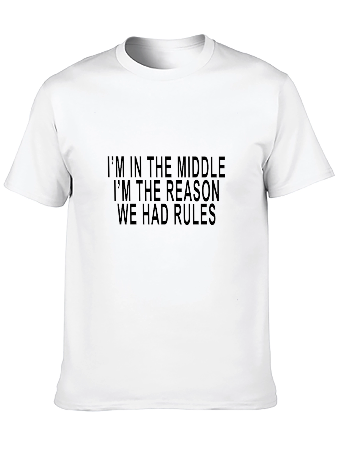 Middle Child Rules T-Shirt - Black Graphic Tee
