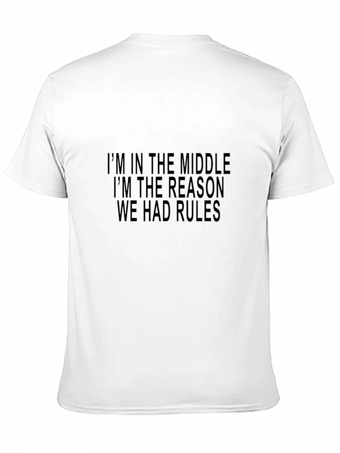 Middle Child Rules T-Shirt - Black Graphic Tee