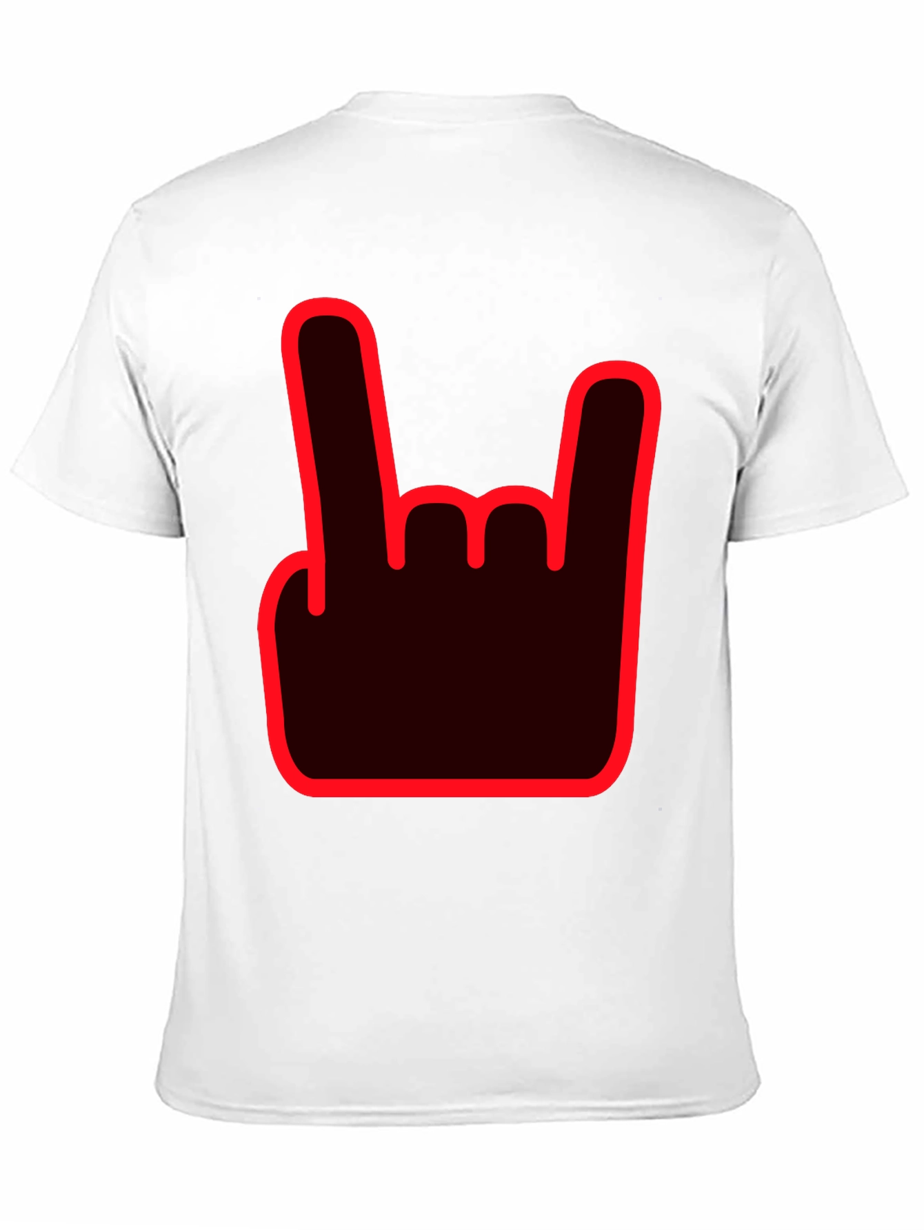 Rock On Hand Sign Black T-Shirt