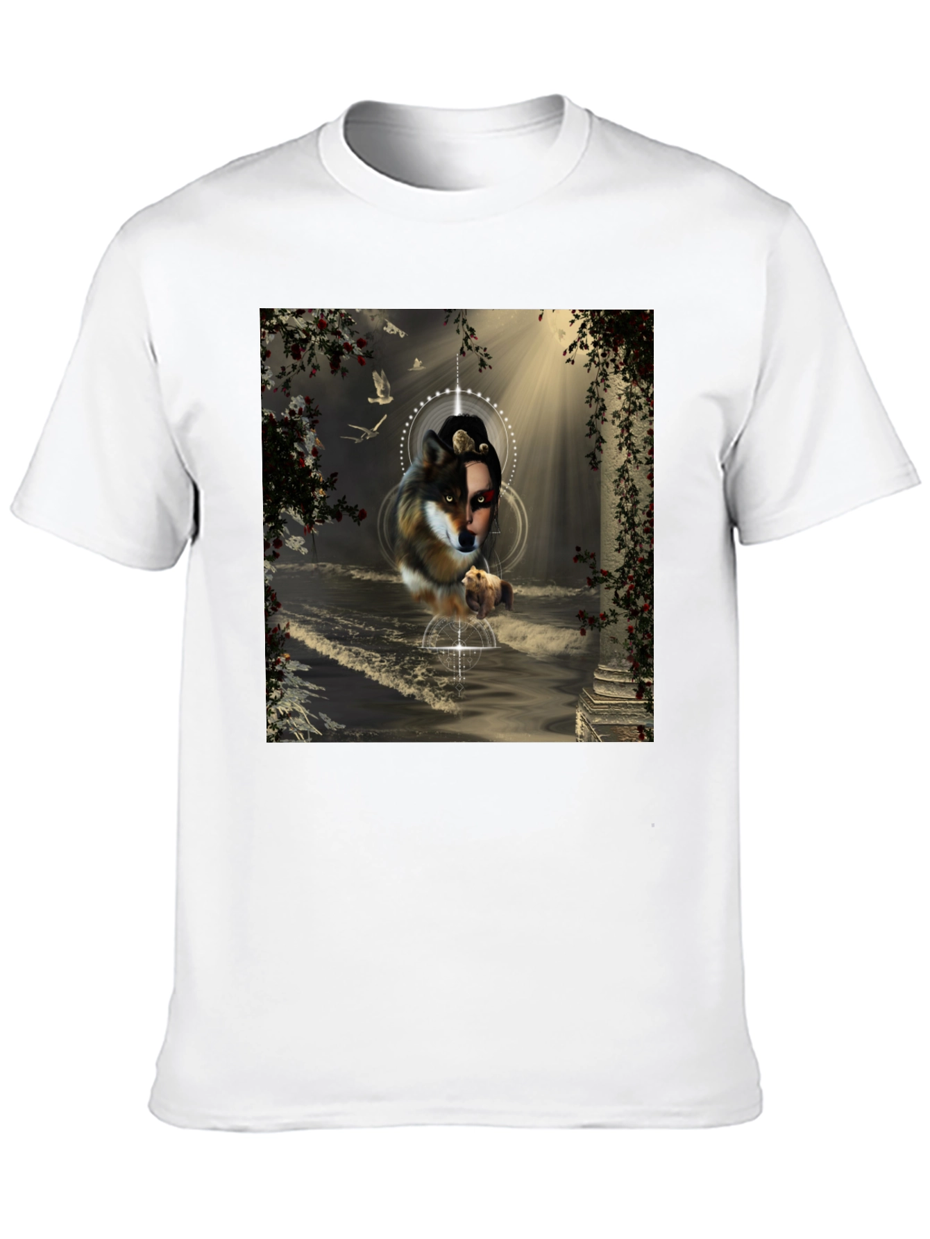 Wolf Spirit Graphic Tee - Unique Art Design