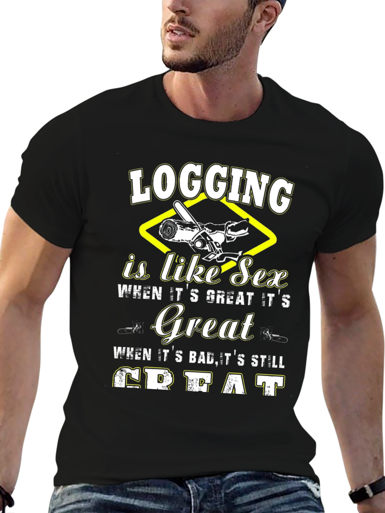 Logging Like Sex Funny Graphic T-Shirt