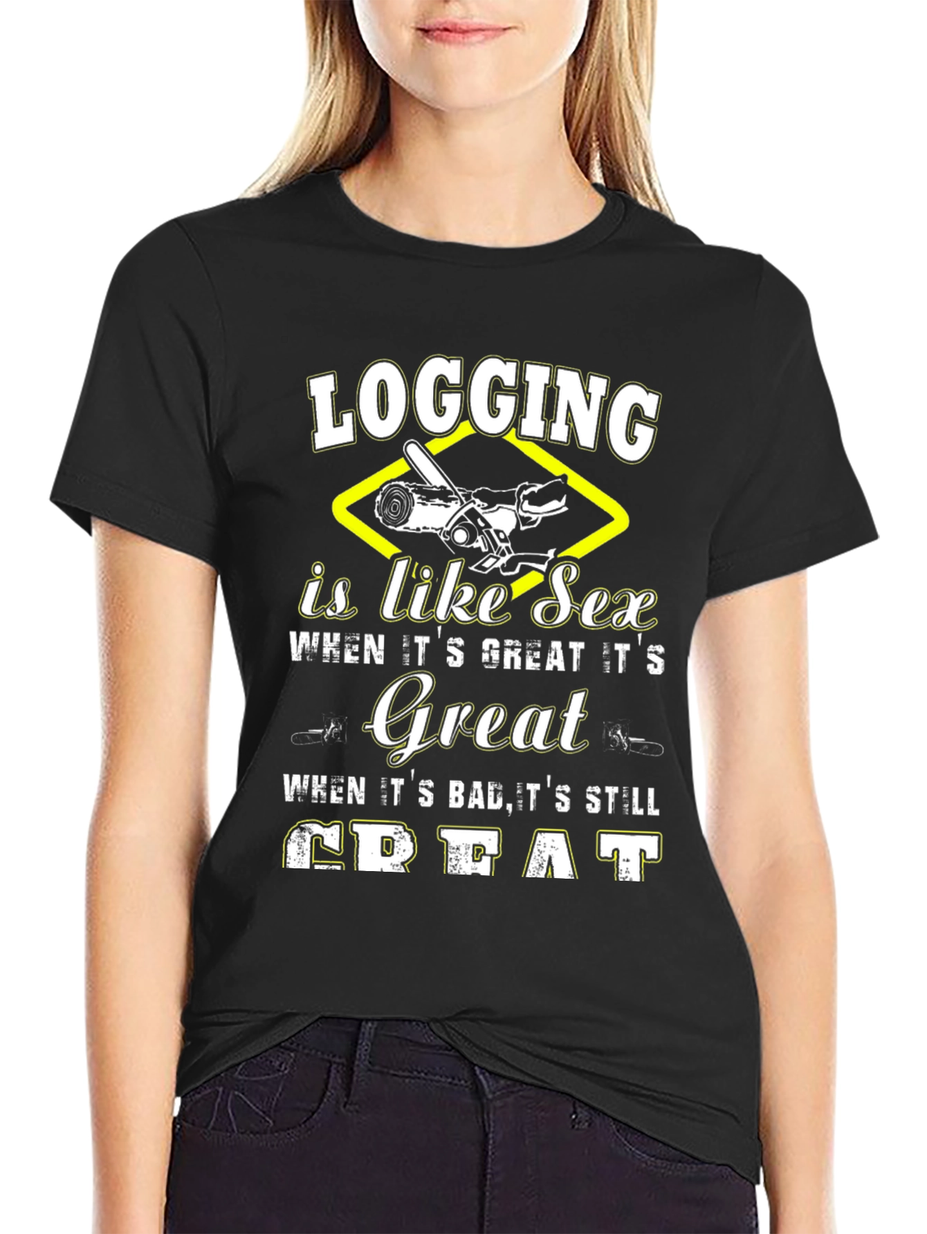 Logging Like Sex Funny Graphic T-Shirt