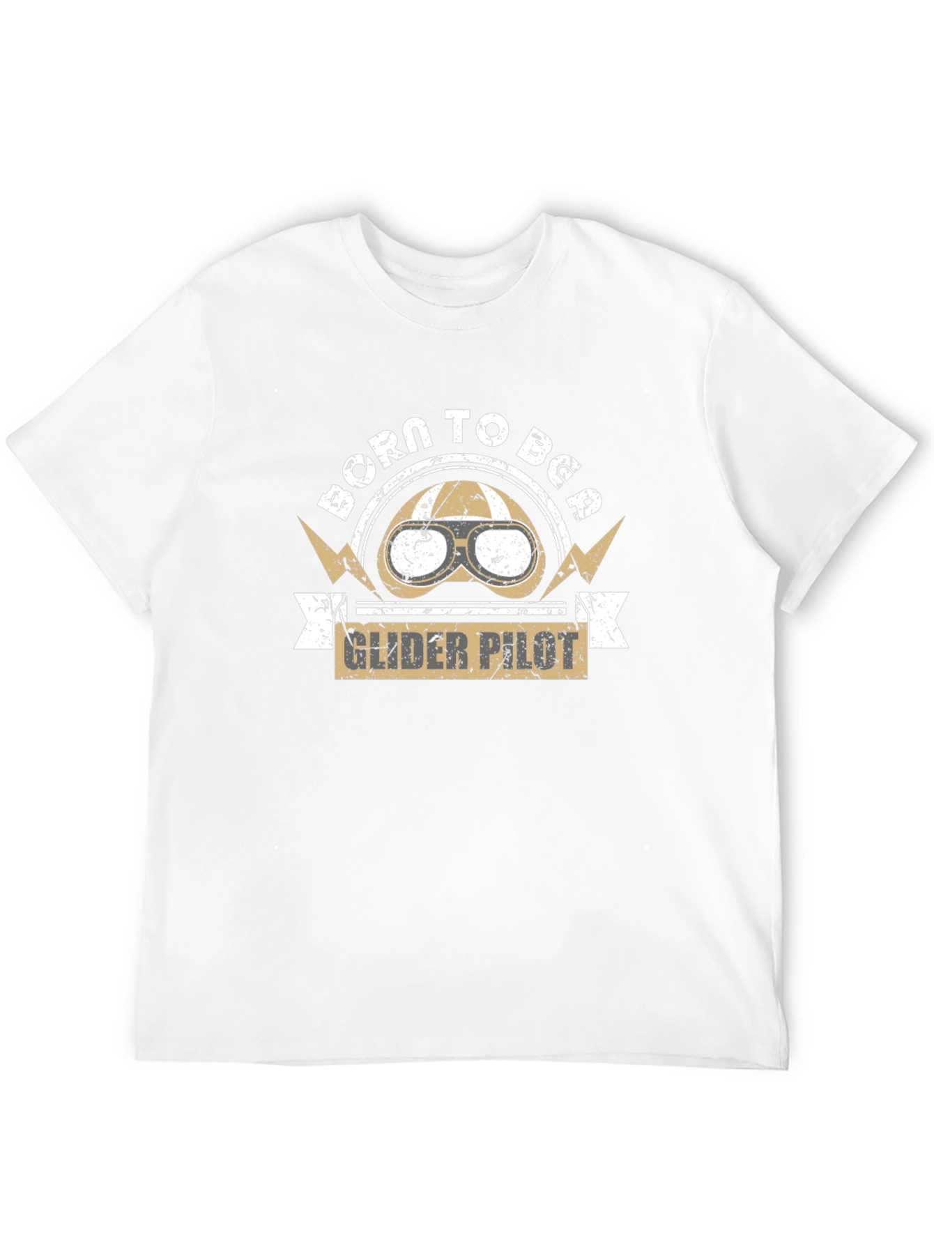Born to Be Glider Pilot Black T-Shirt