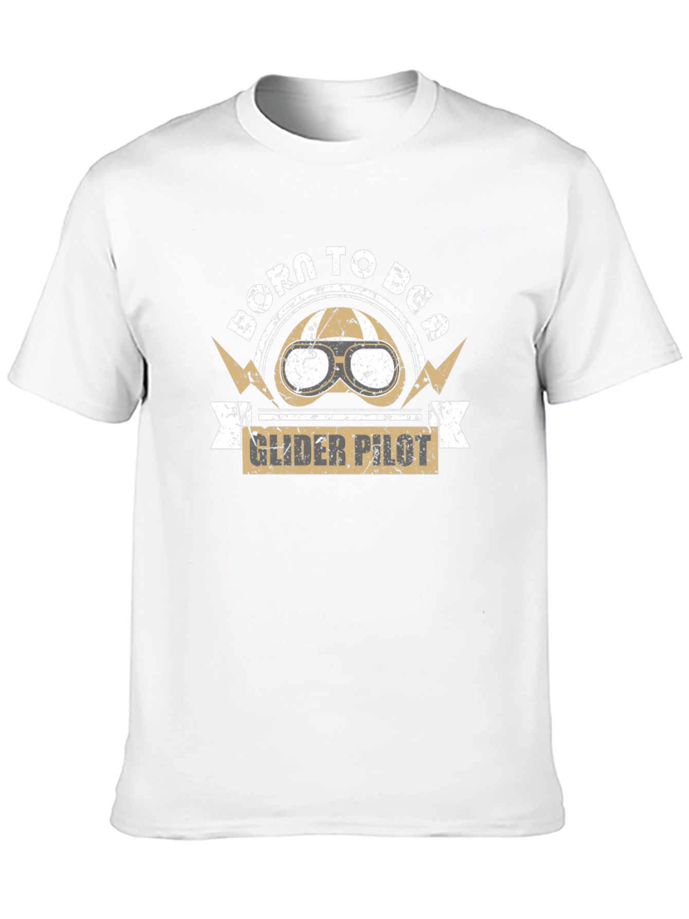 Born to Be Glider Pilot Black T-Shirt