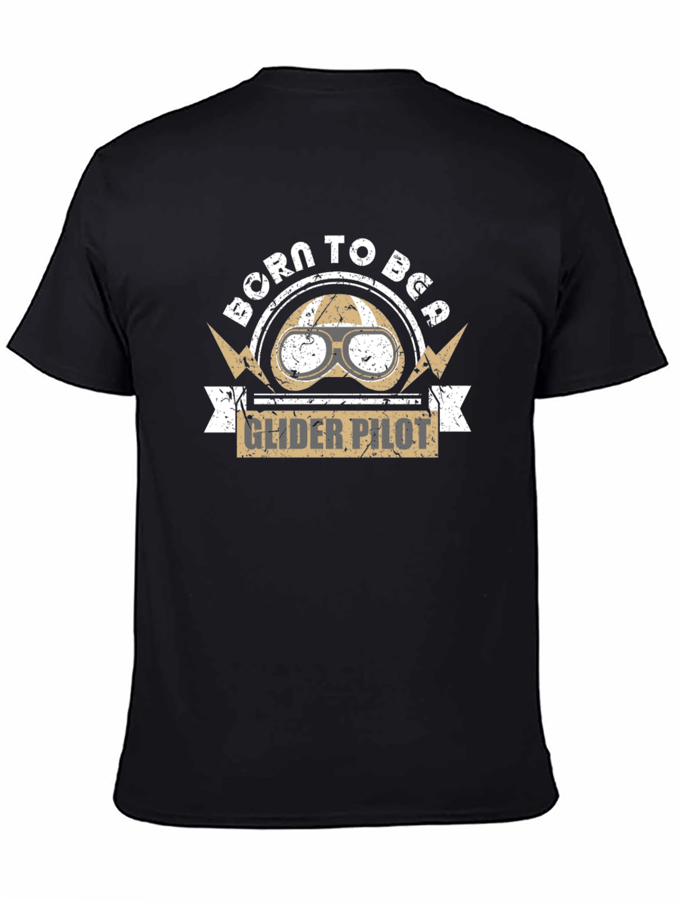 Born to Be Glider Pilot Black T-Shirt