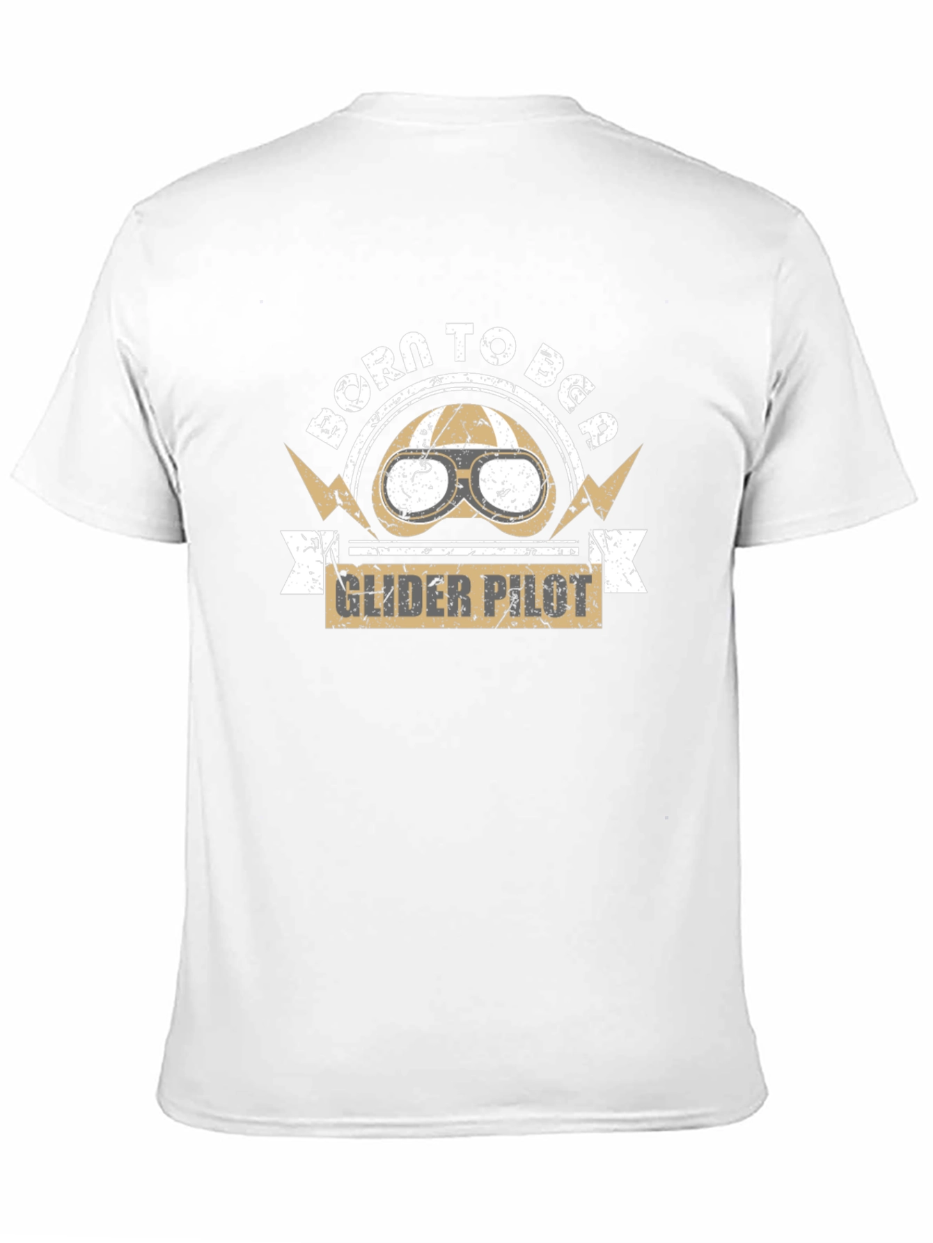 Born to Be Glider Pilot Black T-Shirt