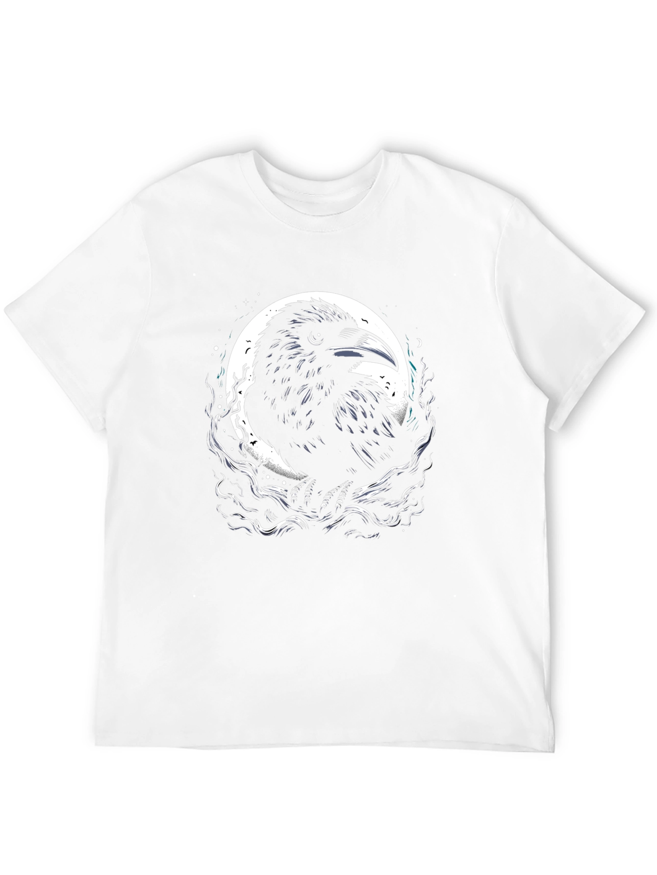 Raven Moon Graphic Tee - Black