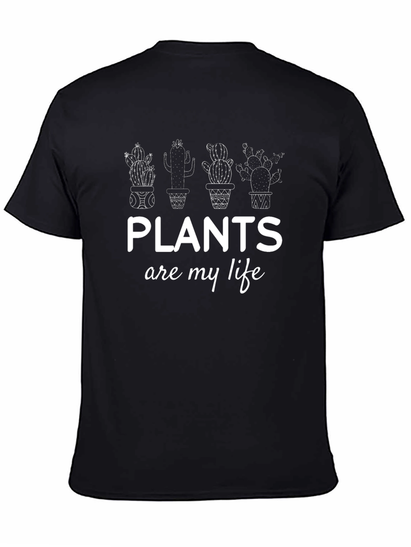 Plants Are My Life Graphic Tee - Cactus Design