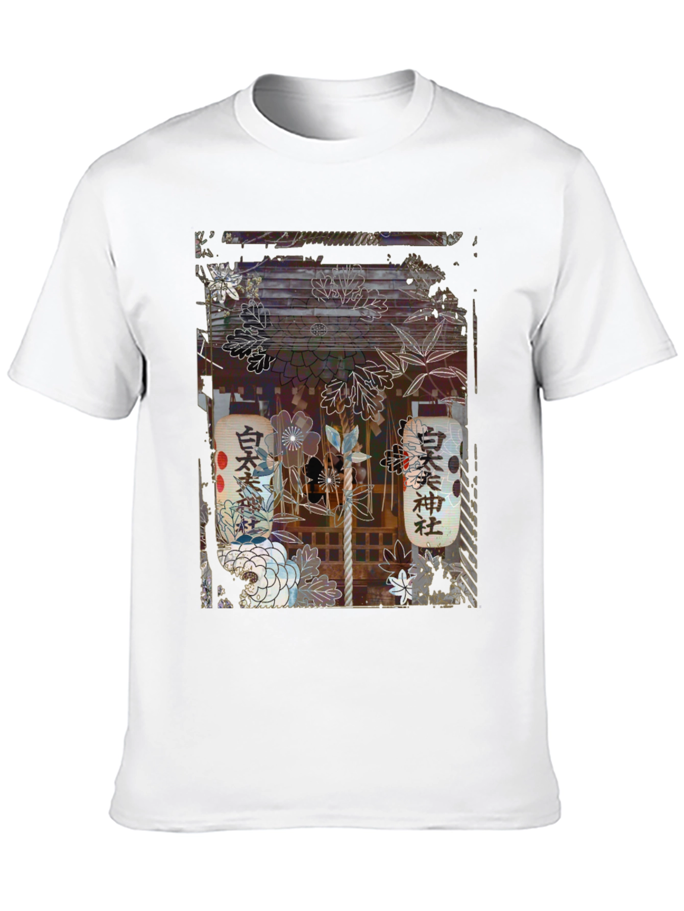 Japanese Shrine Graphic Tee - Unisex Black T-Shirt
