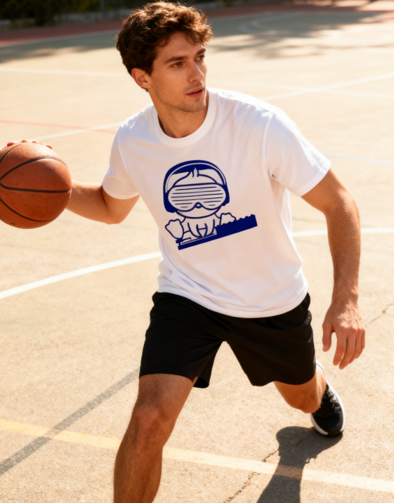 Cartoon Sunglasses Character Graphic T-Shirt - Casual Streetwear Fun Tee