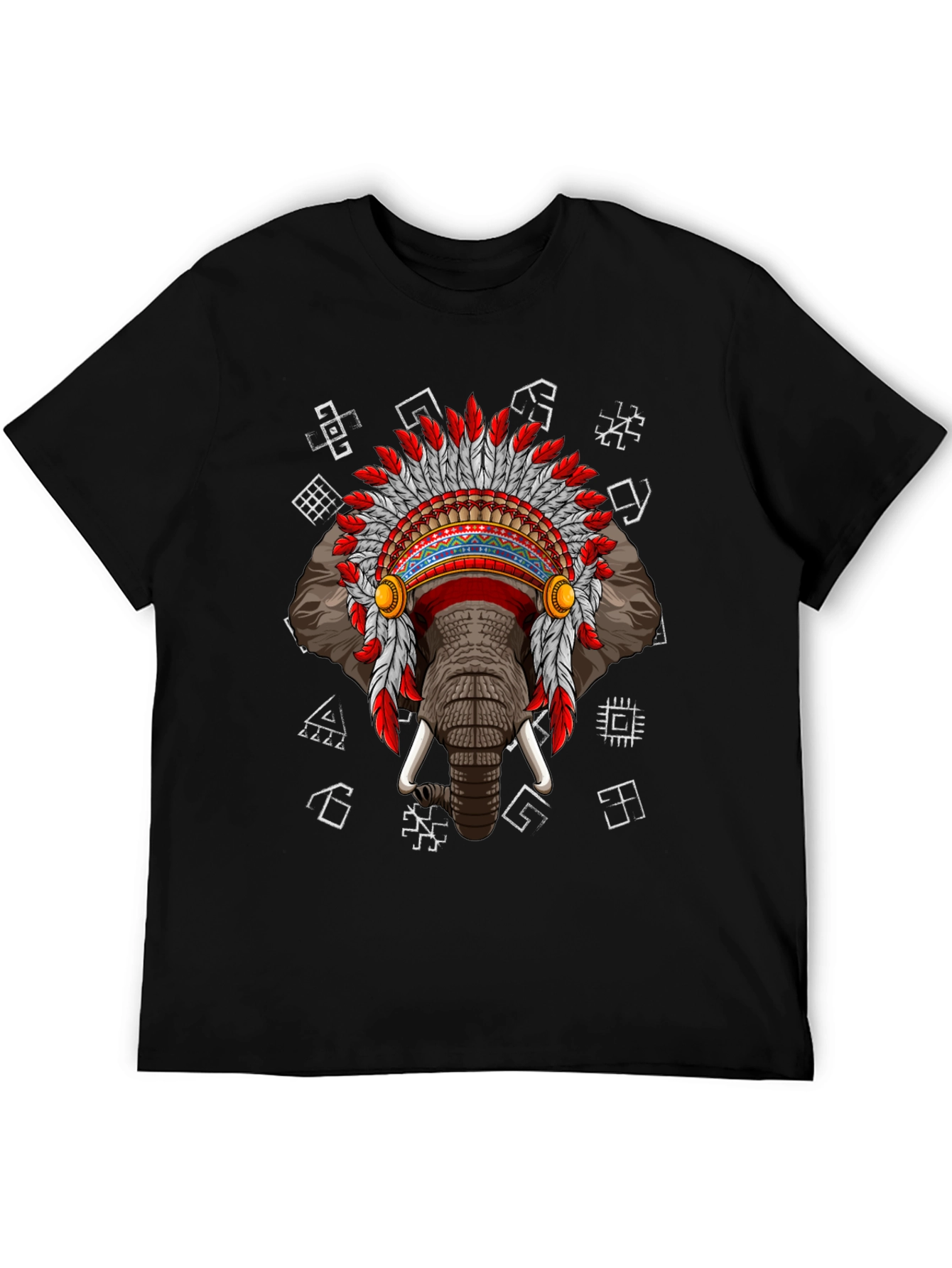 Elephant Indian Headdress T-Shirt