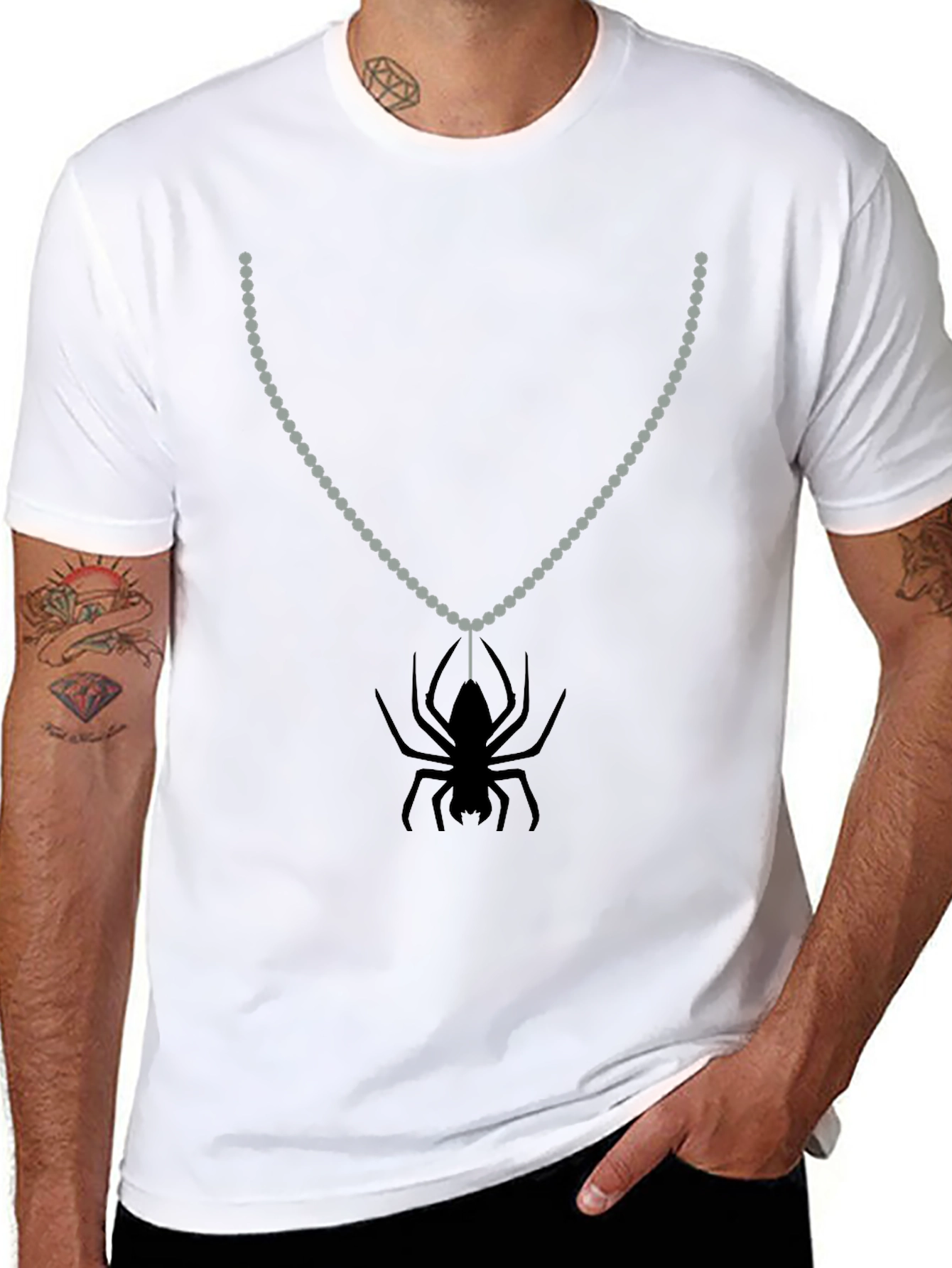 Spider Pendant Tee - Creepy Cool Style
