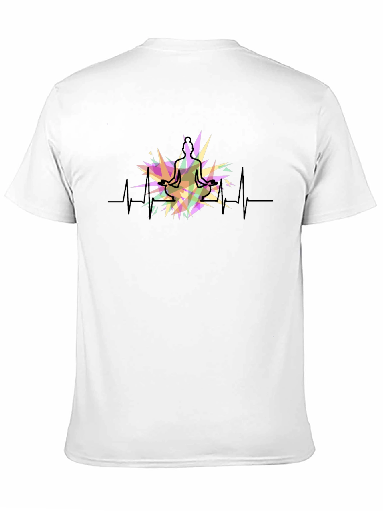 Yoga Heartbeat Graphic Black T-Shirt